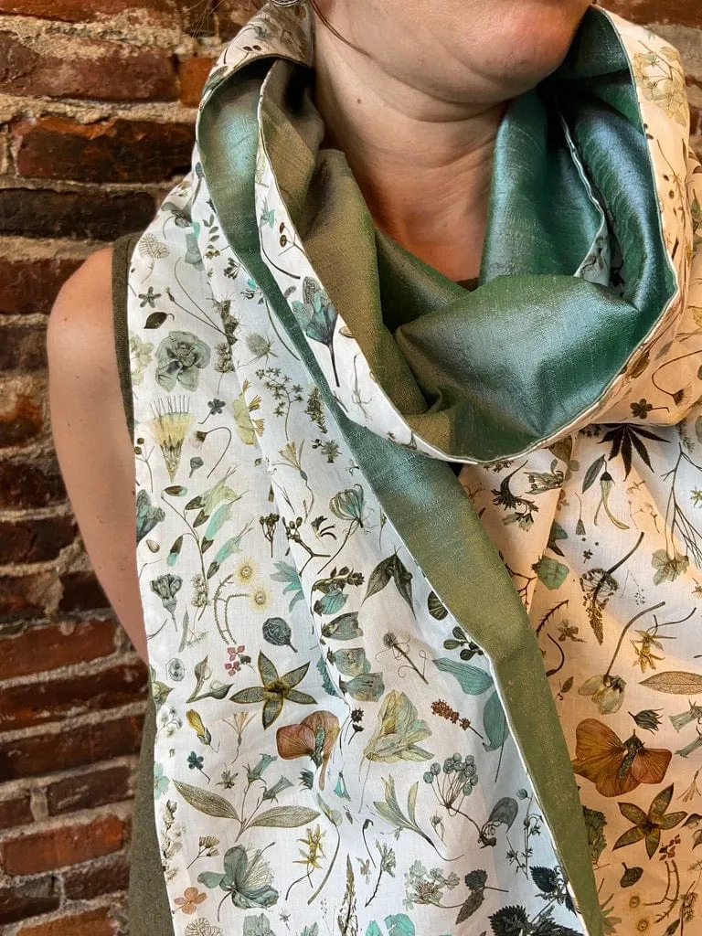 Floral Eve & Verdigris - Liberty and Silk Scarf Kit 2024