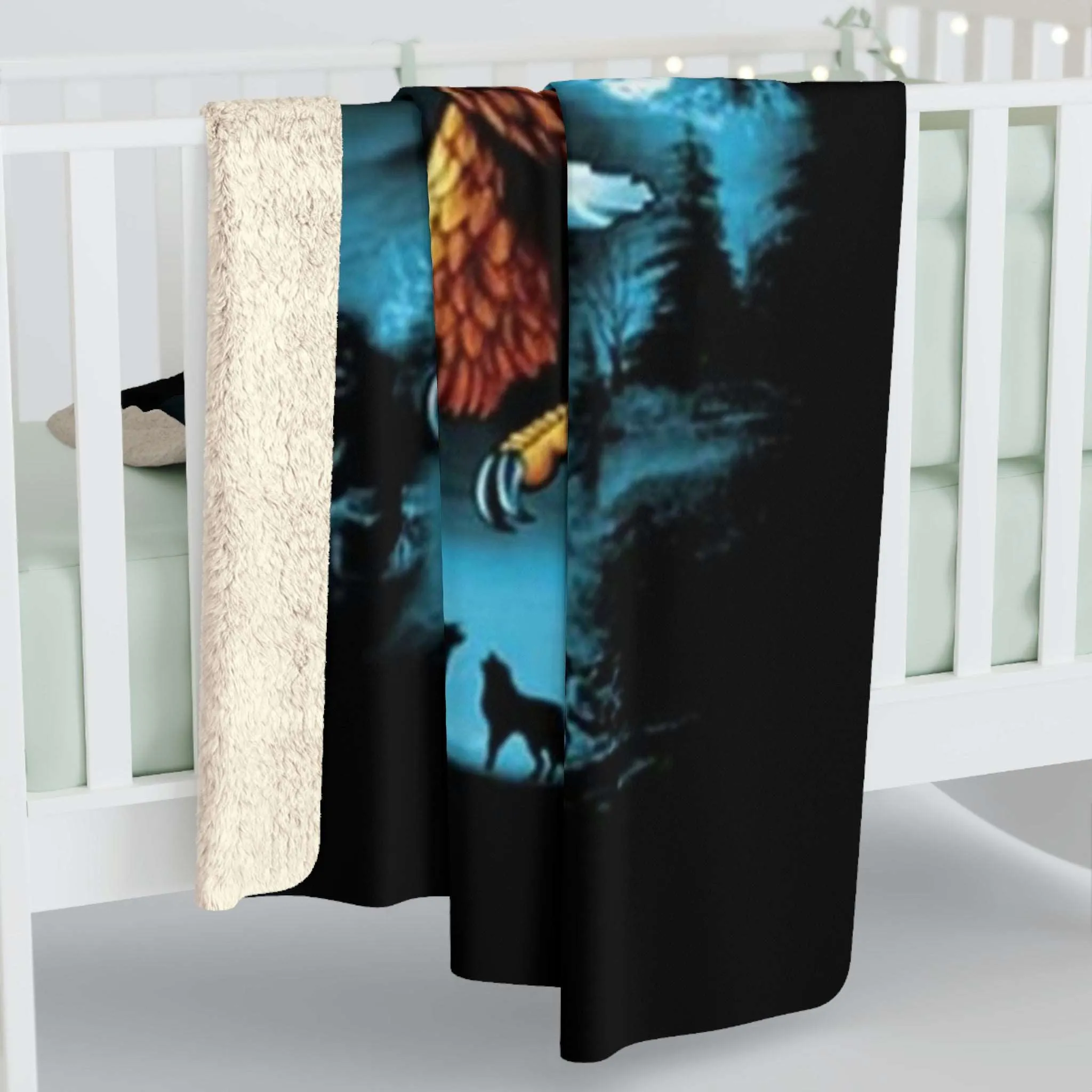 Flying Eagle Sherpa Fleece Blanket