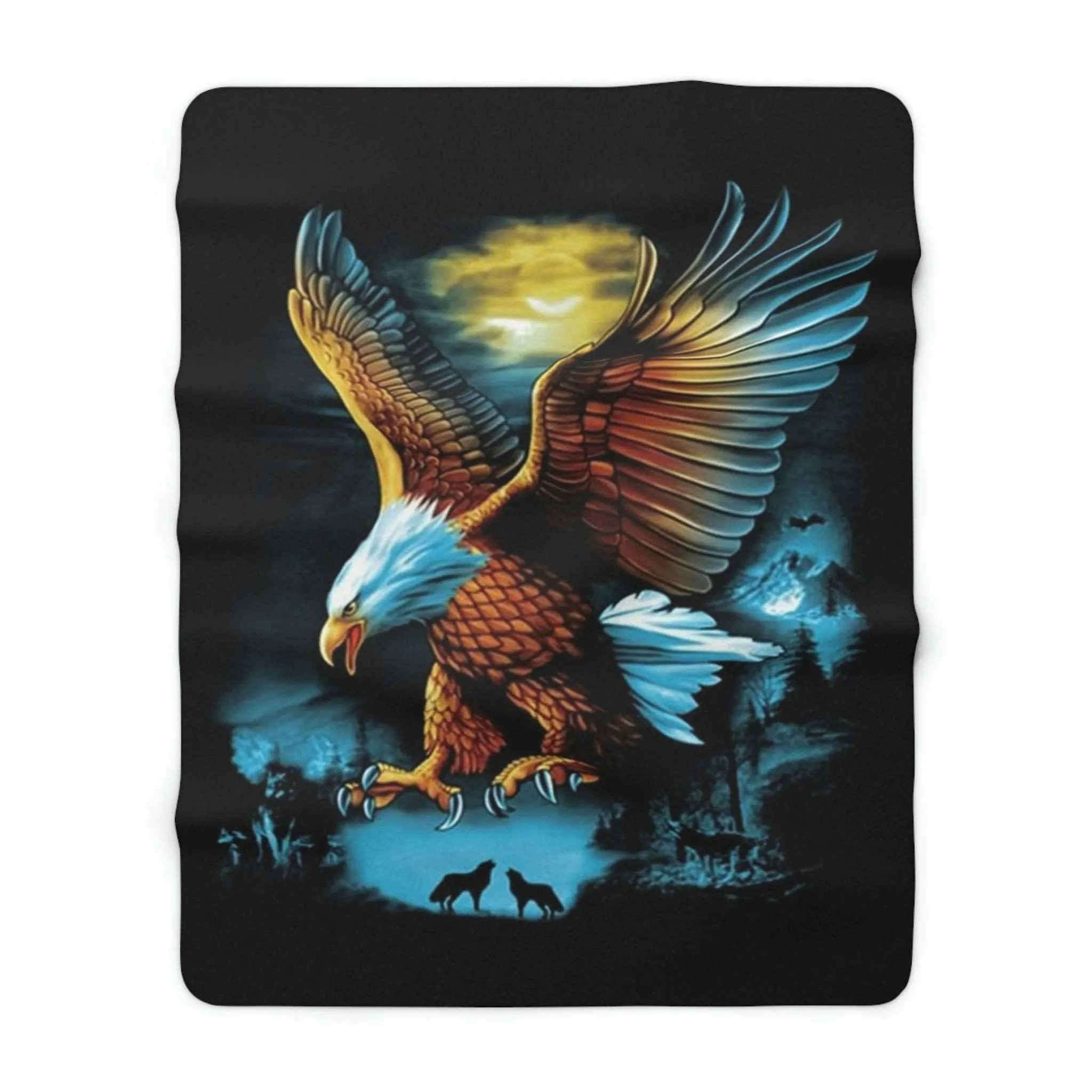 Flying Eagle Sherpa Fleece Blanket