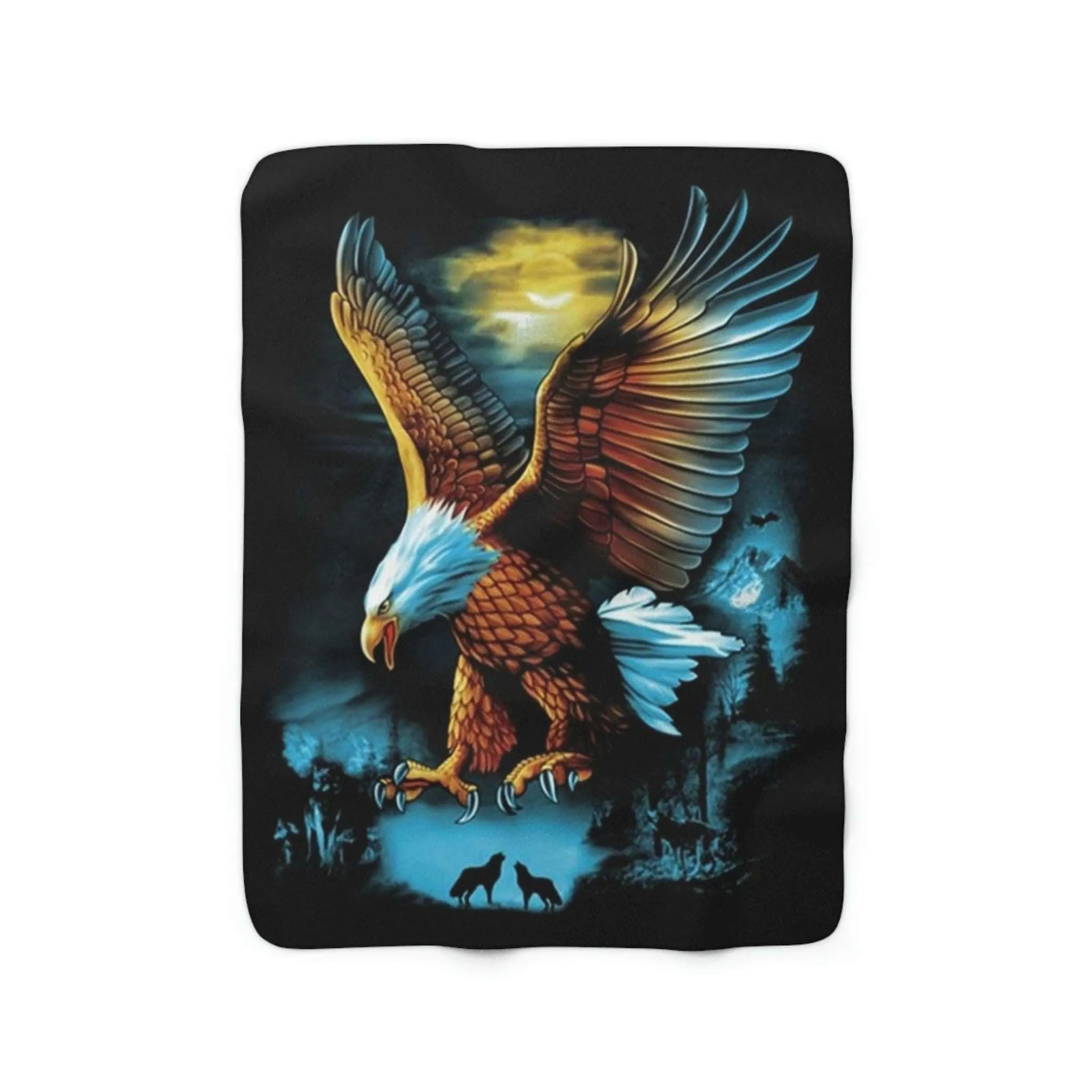 Flying Eagle Sherpa Fleece Blanket