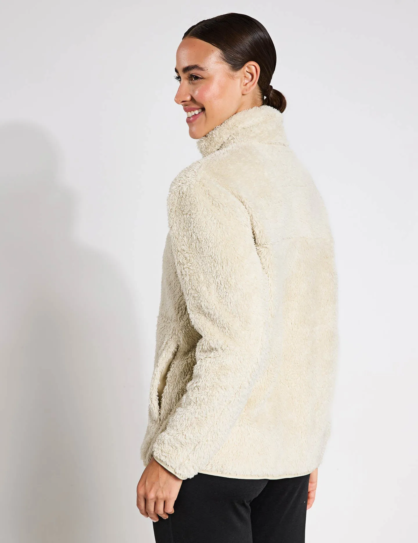 Full-Zip Sherpa Jacket - Sandstone