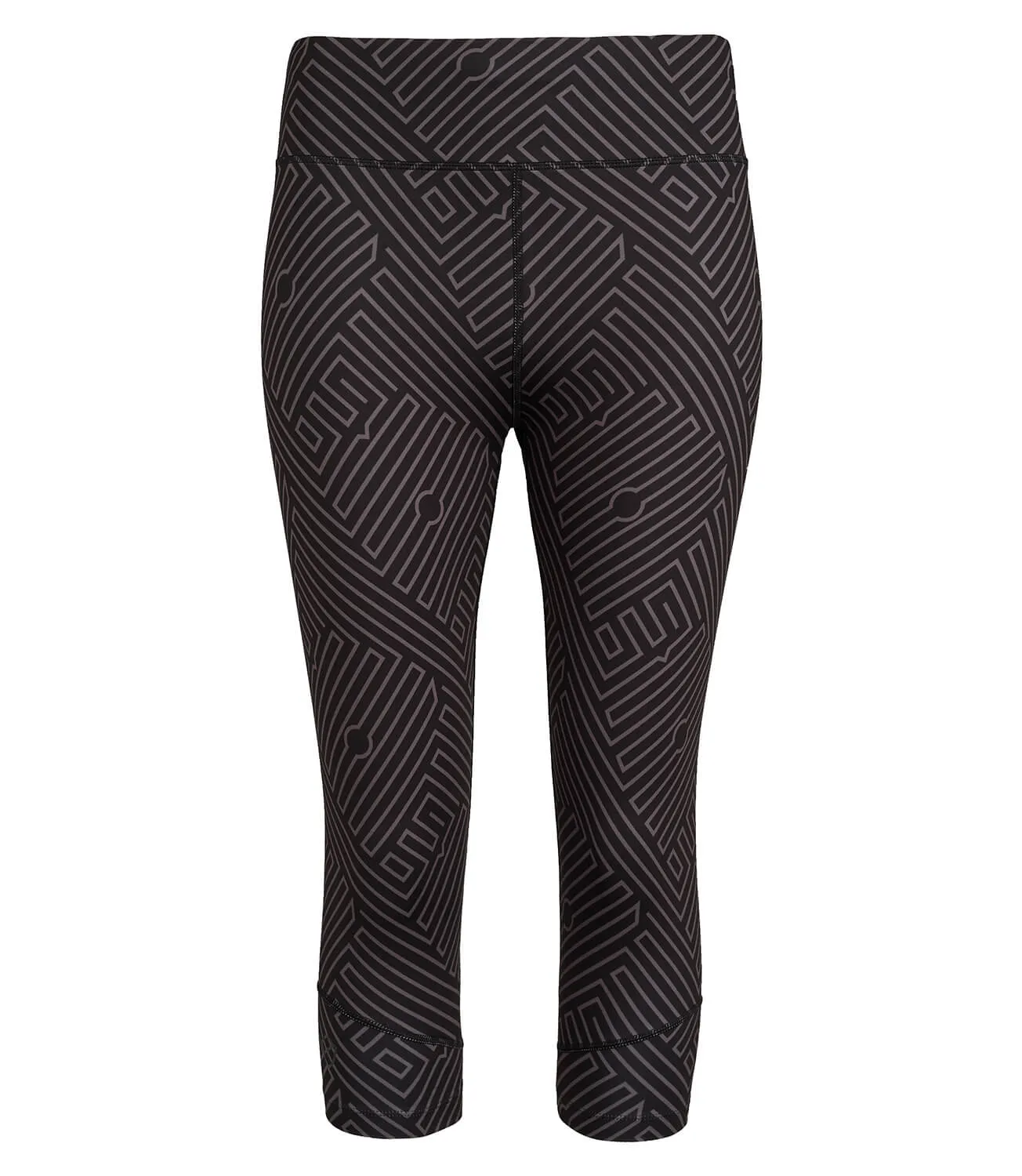 Georgia Capri Leggings - Black/Anthracite Print