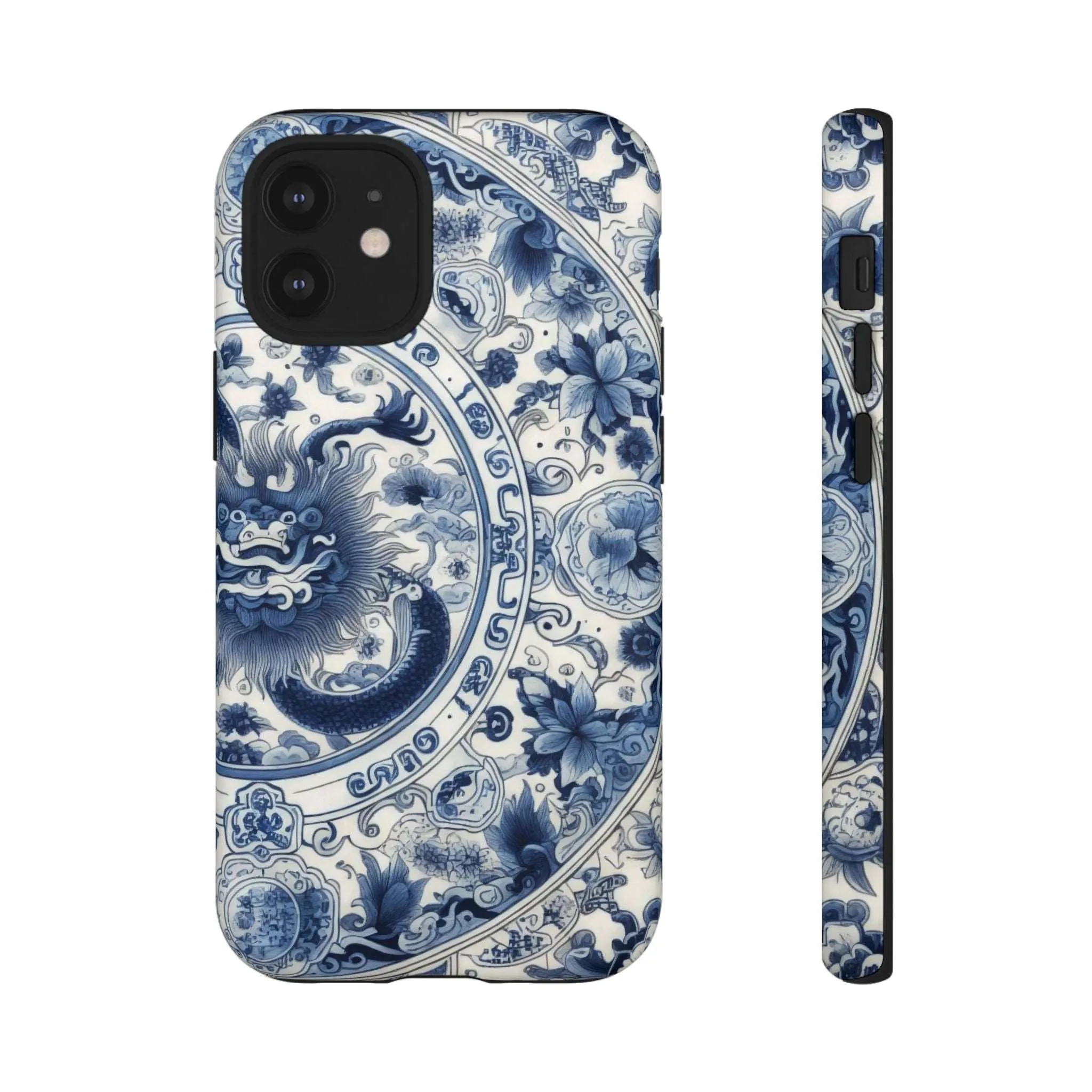 Get Ready to Take Your Cell Phone to the Next Level of Kitsch with this Blue and White Porcelain Look Dragon Case