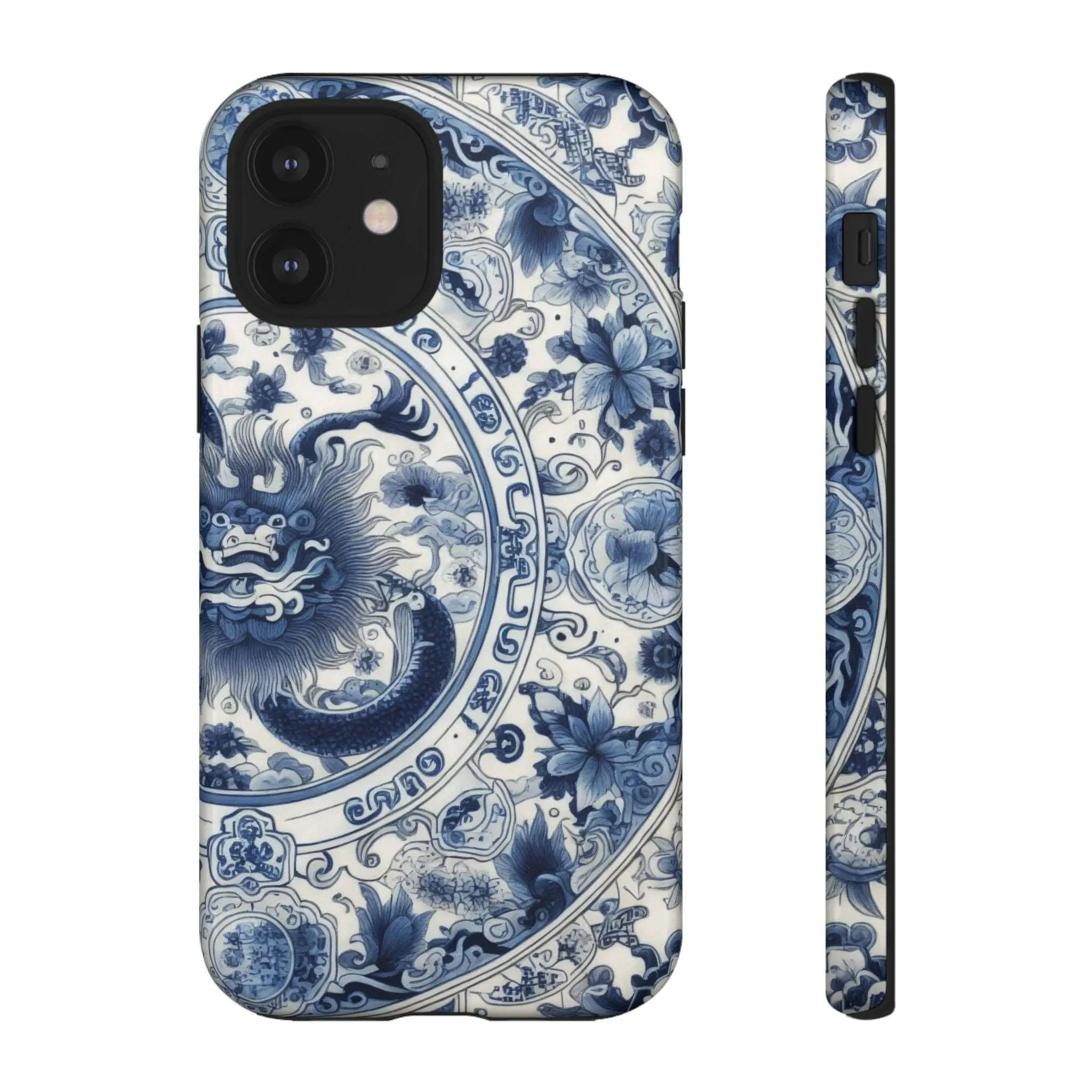 Get Ready to Take Your Cell Phone to the Next Level of Kitsch with this Blue and White Porcelain Look Dragon Case