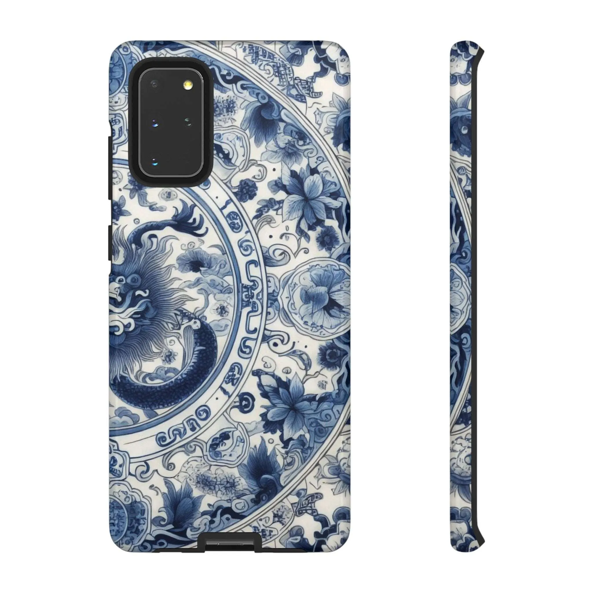 Get Ready to Take Your Cell Phone to the Next Level of Kitsch with this Blue and White Porcelain Look Dragon Case