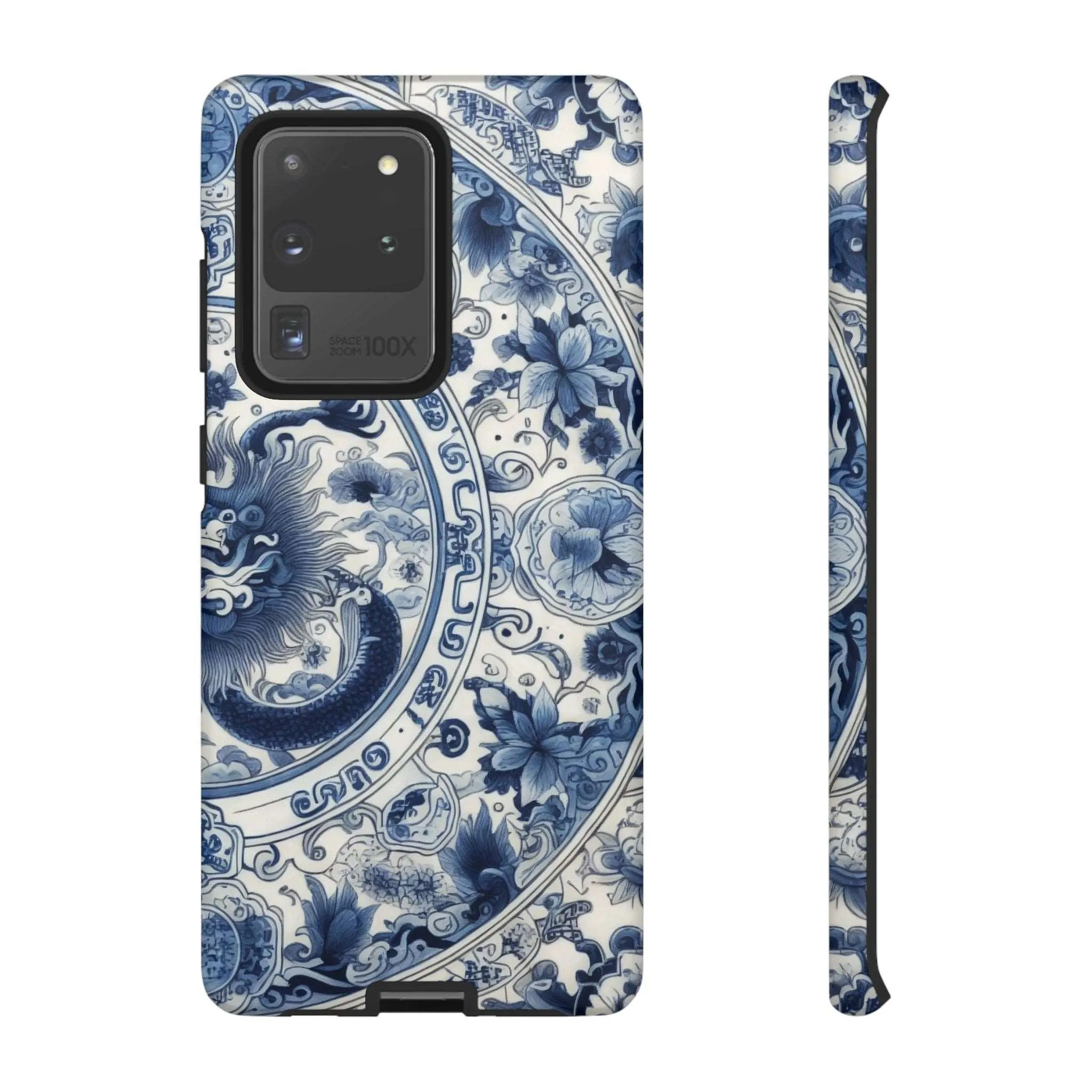 Get Ready to Take Your Cell Phone to the Next Level of Kitsch with this Blue and White Porcelain Look Dragon Case