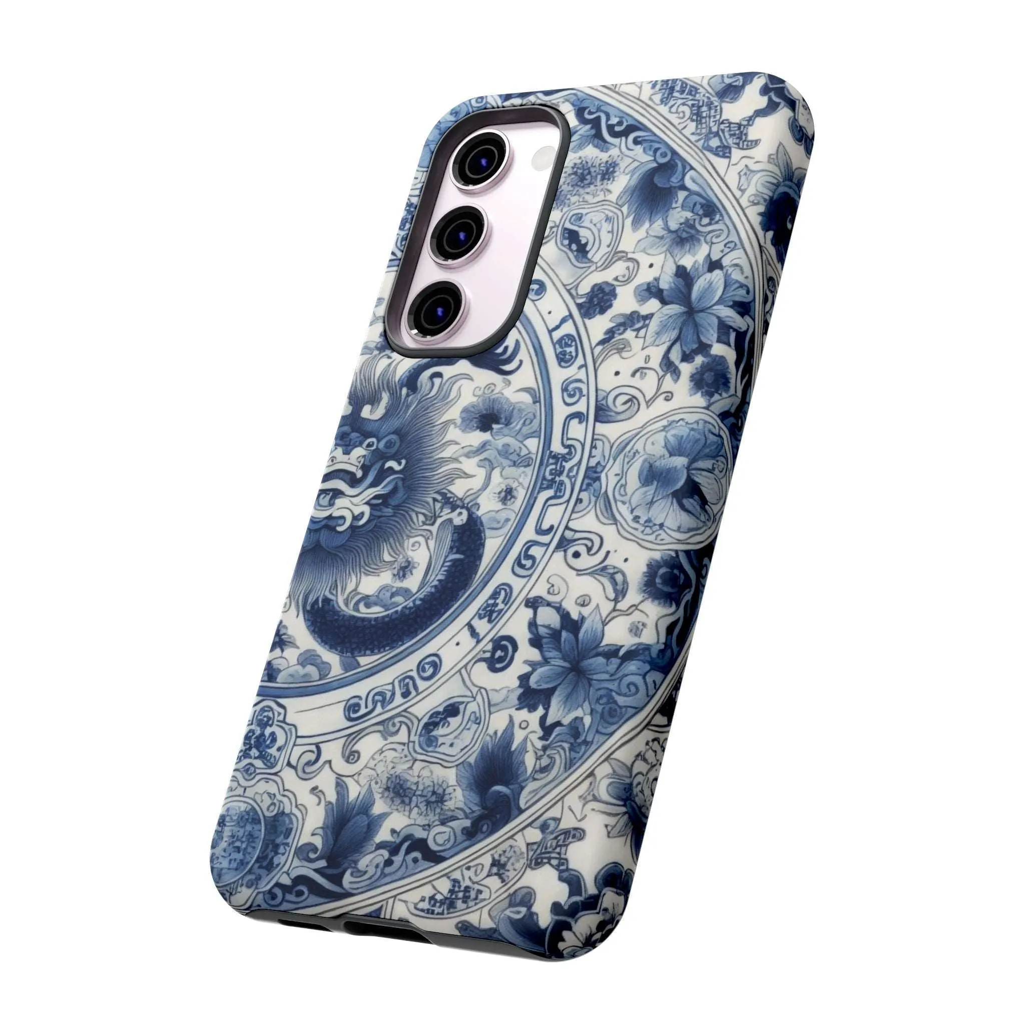 Get Ready to Take Your Cell Phone to the Next Level of Kitsch with this Blue and White Porcelain Look Dragon Case