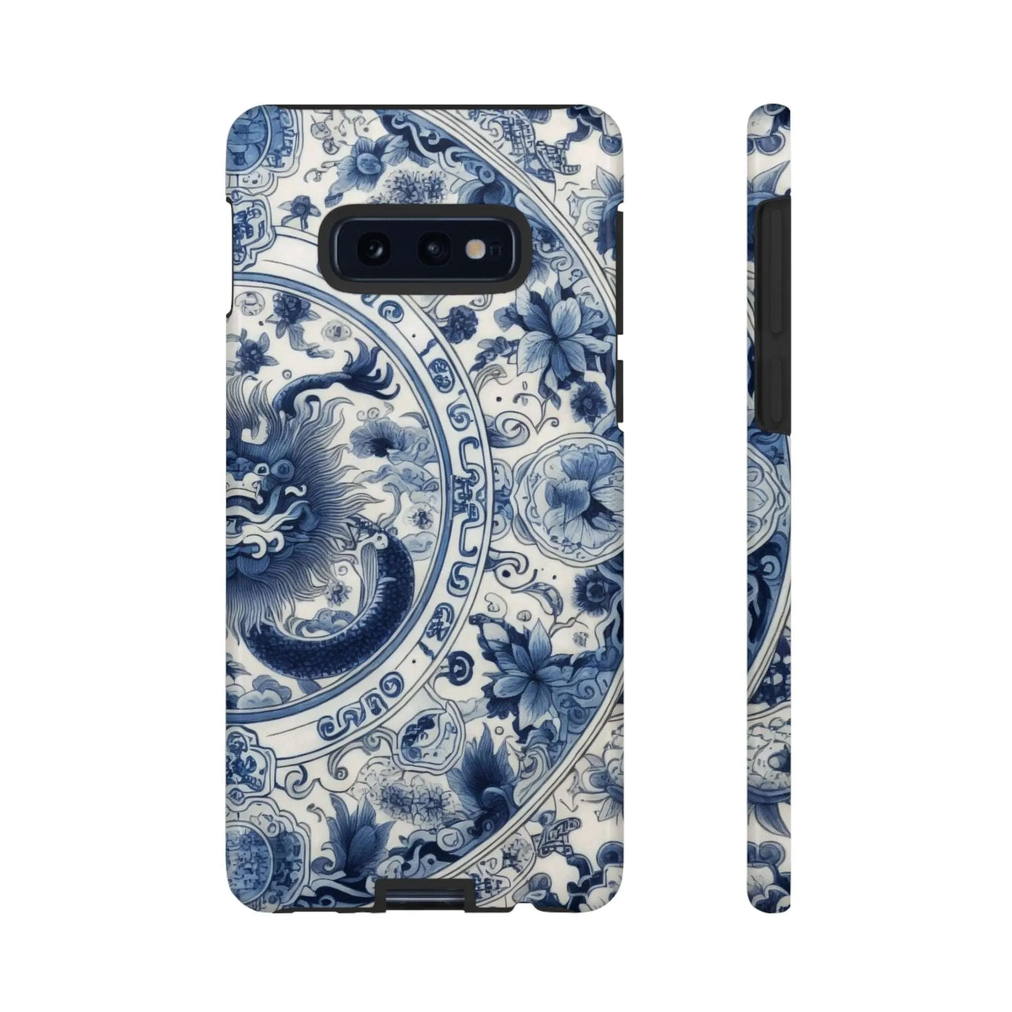 Get Ready to Take Your Cell Phone to the Next Level of Kitsch with this Blue and White Porcelain Look Dragon Case