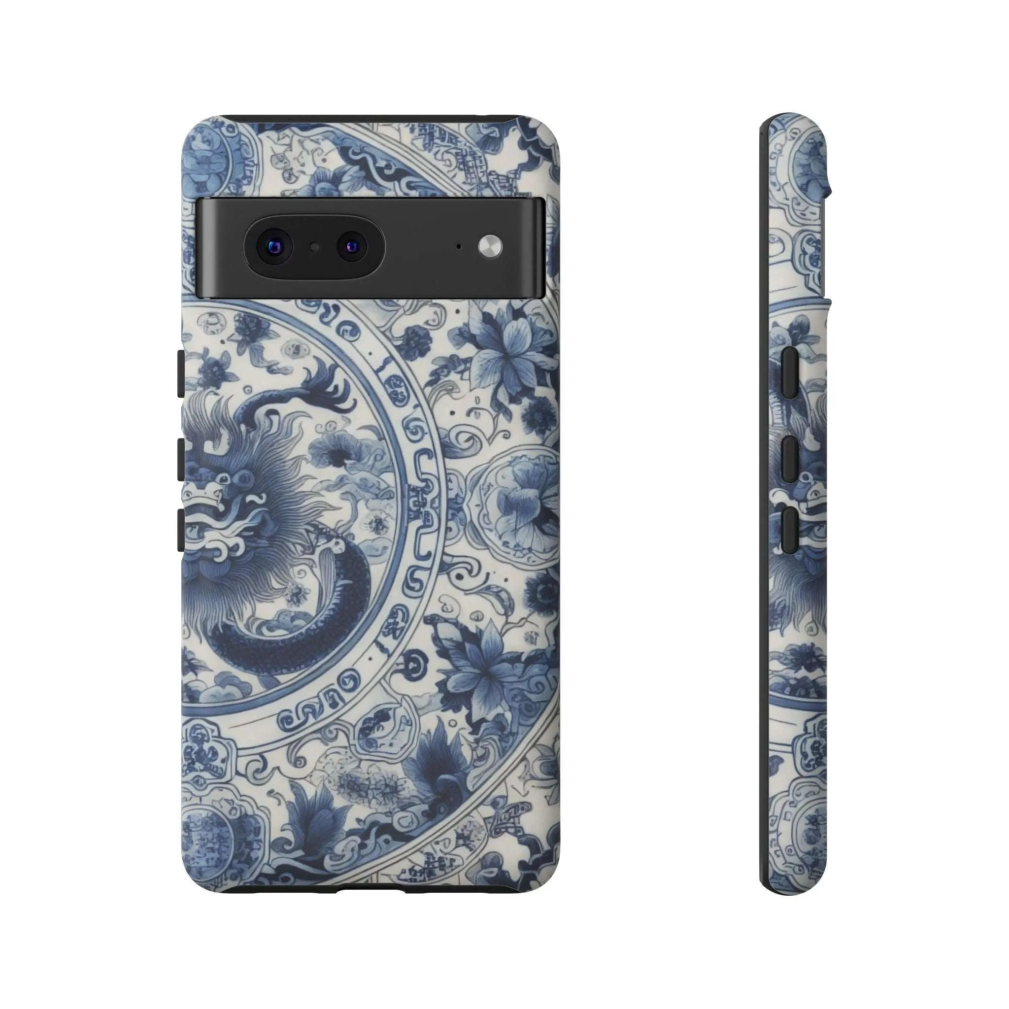 Get Ready to Take Your Cell Phone to the Next Level of Kitsch with this Blue and White Porcelain Look Dragon Case