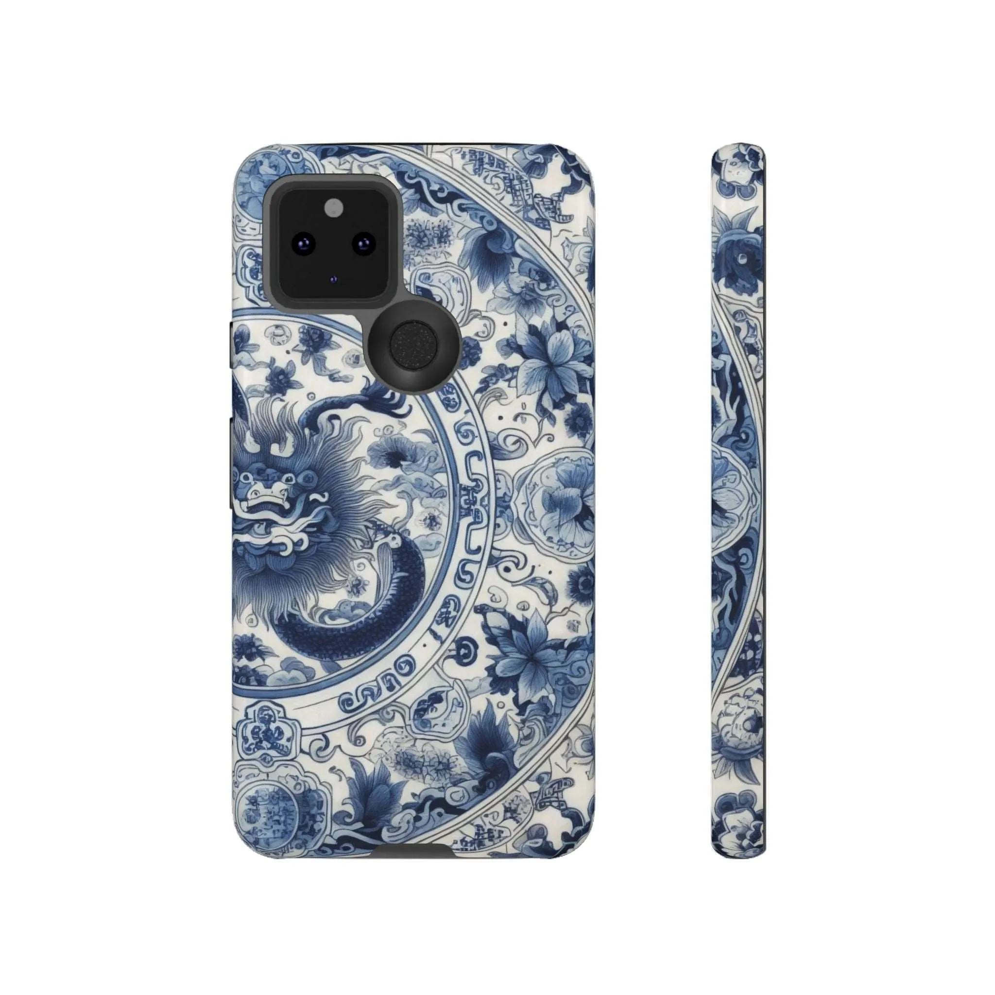 Get Ready to Take Your Cell Phone to the Next Level of Kitsch with this Blue and White Porcelain Look Dragon Case