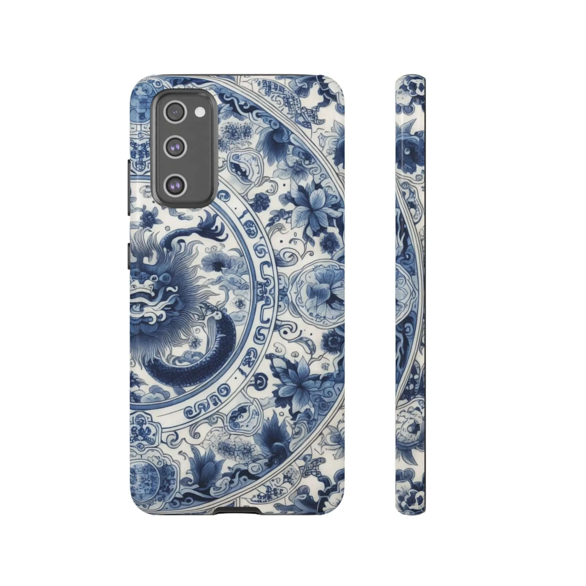 Get Ready to Take Your Cell Phone to the Next Level of Kitsch with this Blue and White Porcelain Look Dragon Case