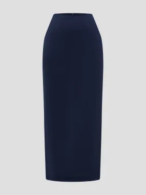 Gigi Satin Pencil Skirt