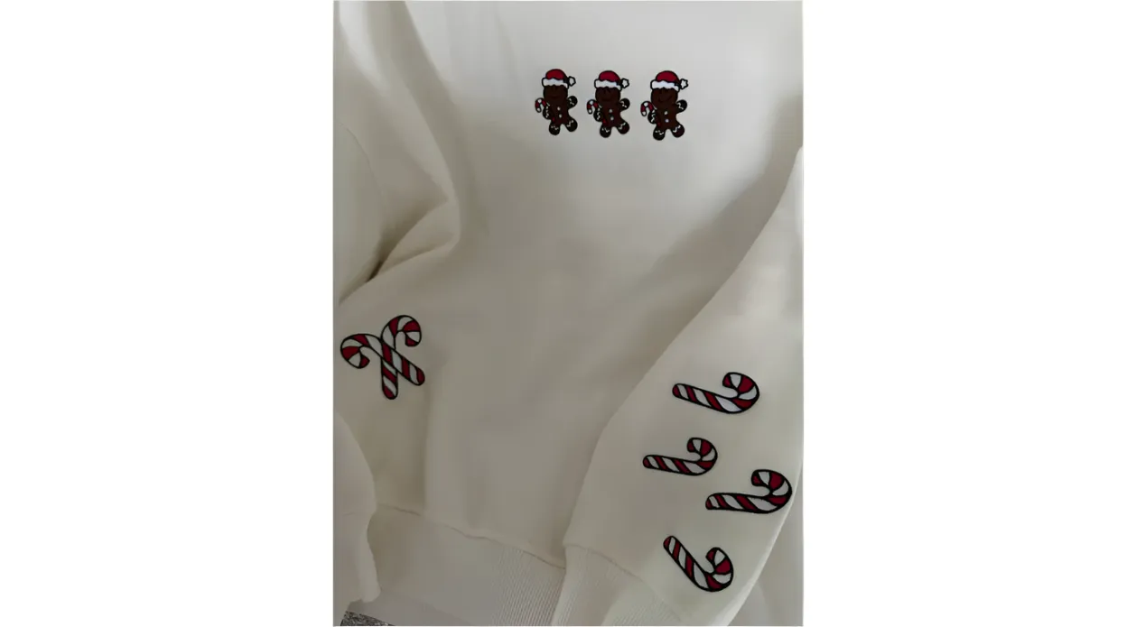 Gingerbread Cookies Sweatshirt White