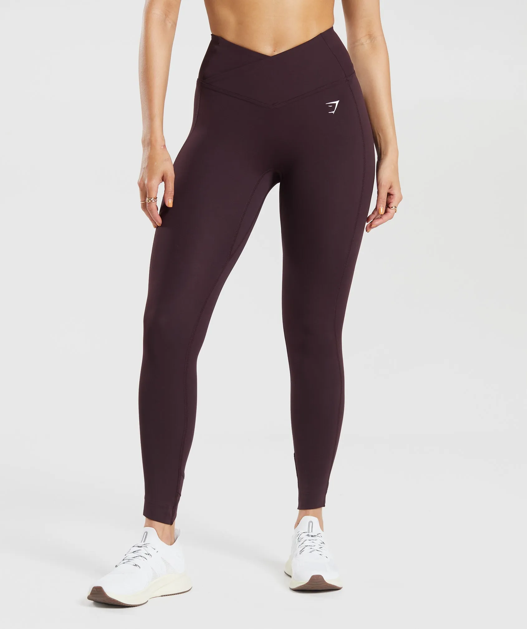 Gymshark Crossover Leggings - Plum Brown