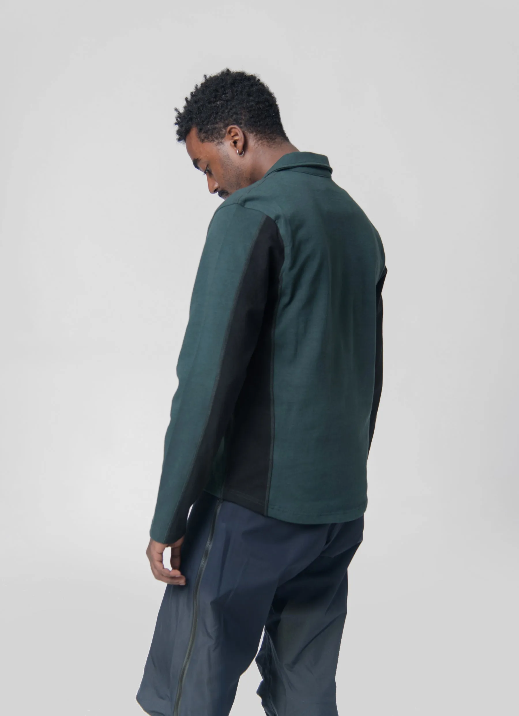 Half-Zip Polo Sweater Forest Green