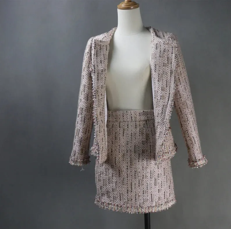 Hand Made Ladies Tweed Blazer Bespoke Suit