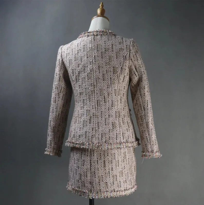 Hand Made Ladies Tweed Blazer Bespoke Suit