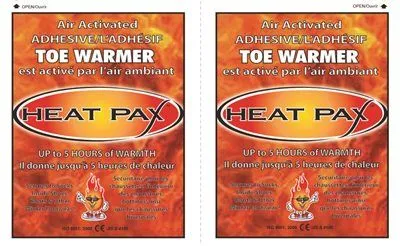 Heat Pax Air Activated Adhesive Toe Warmers 40 Unit Display Box 6 Boxes Per Case