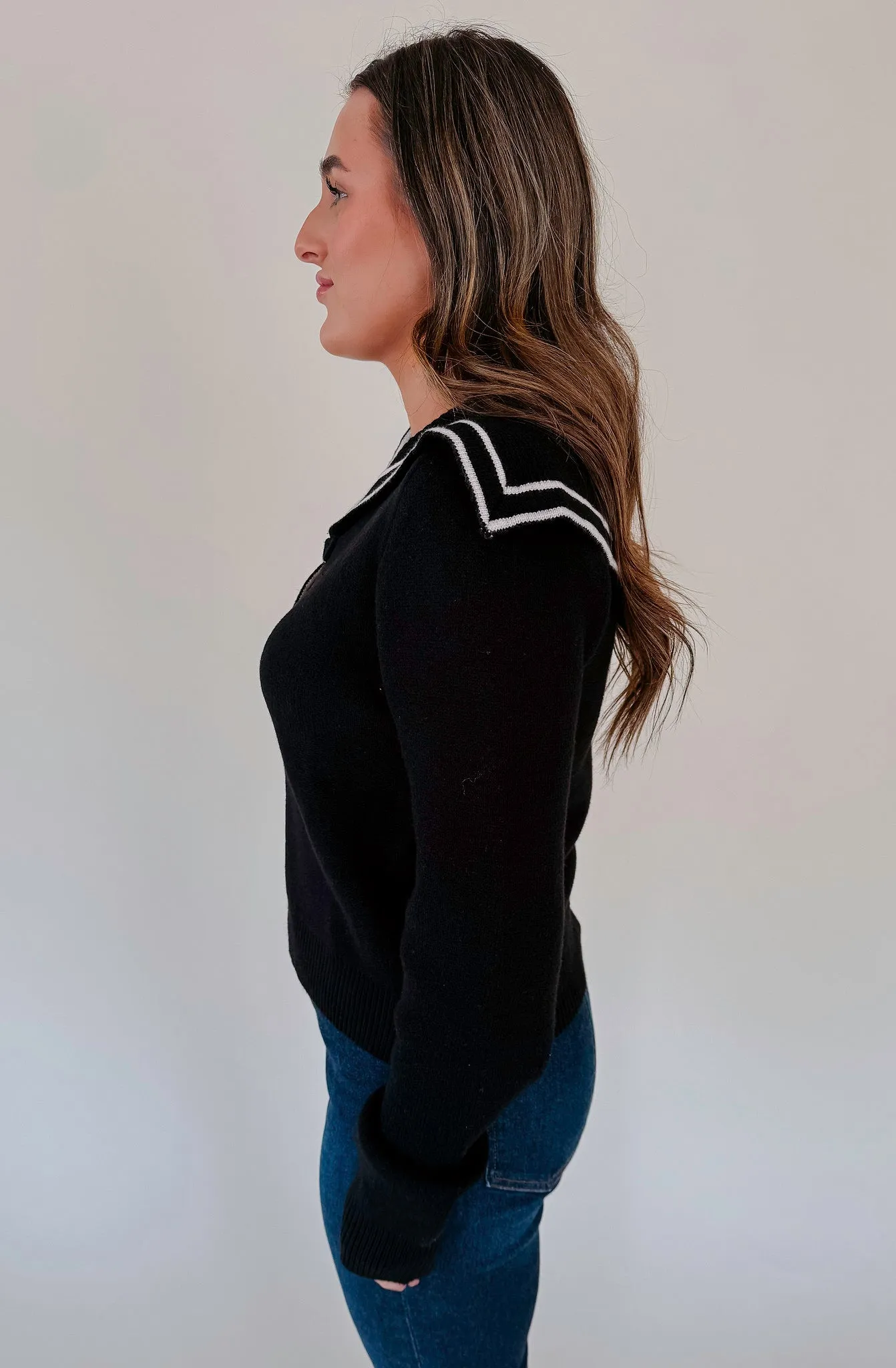 HEY SAILOR COLLARED SWEATER