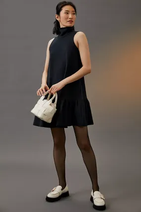 High Neck Sleeveless Black Dress