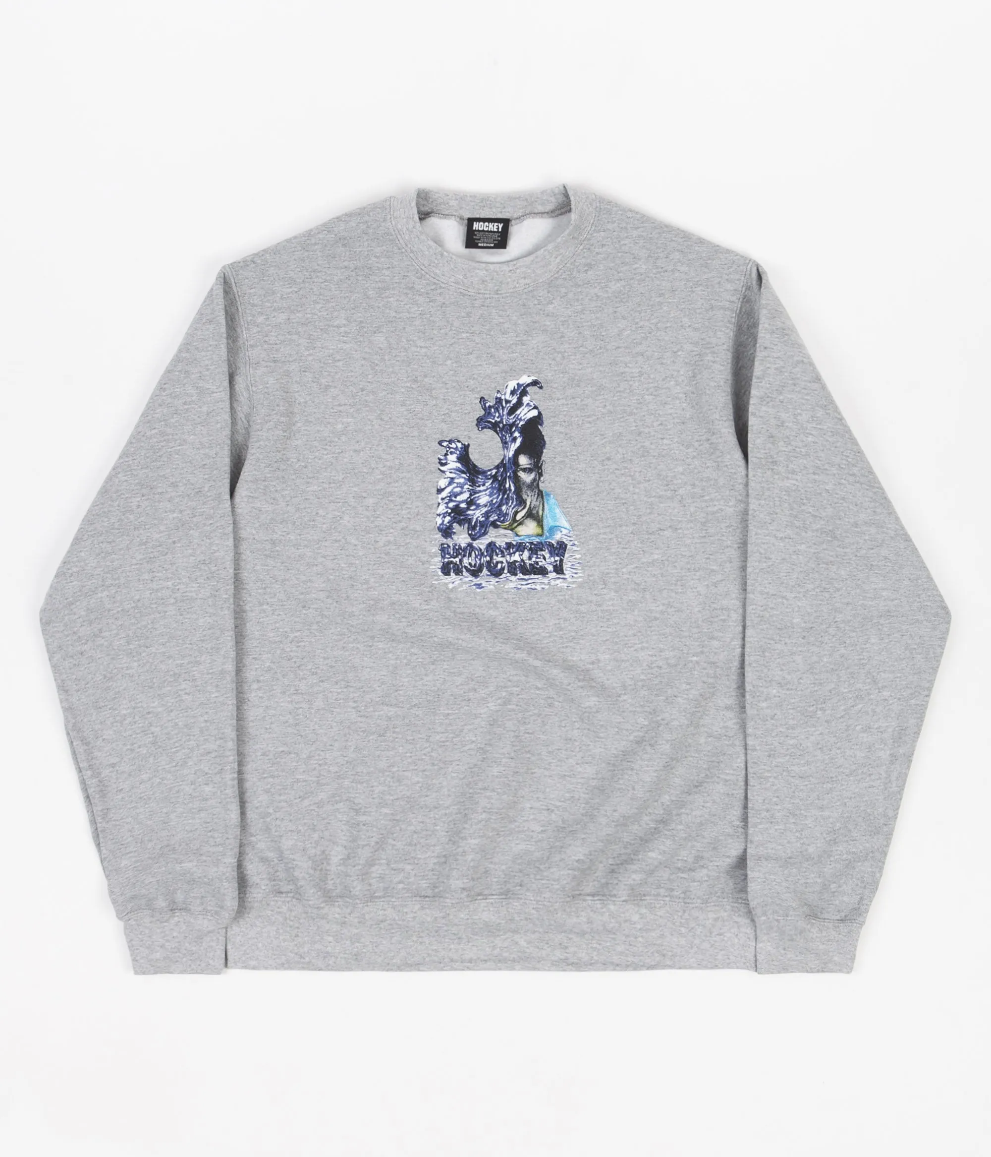 Hockey Liquid Metal Crewneck Sweatshirt - Grey Heather