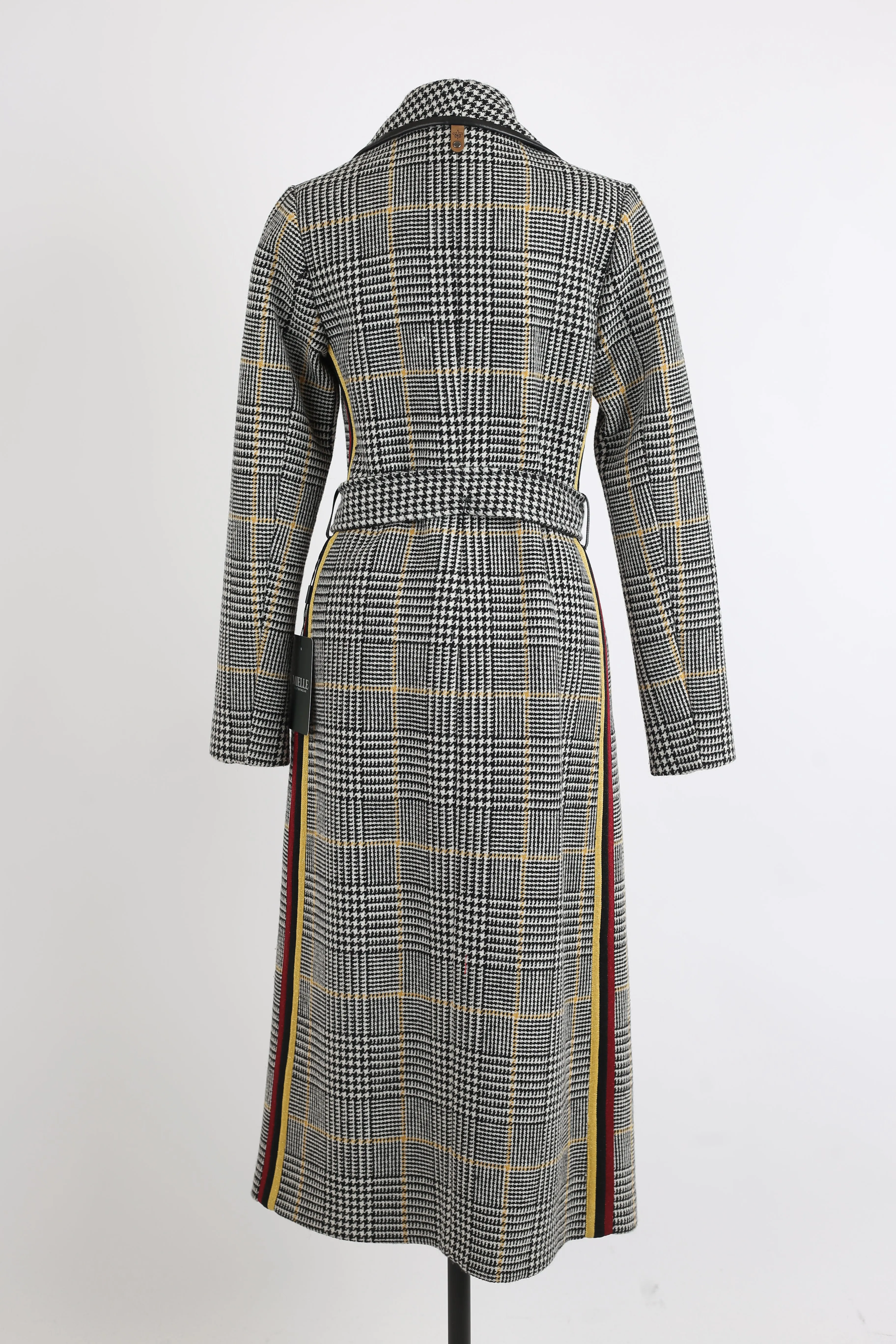 Houndstooth Wool Overcoat