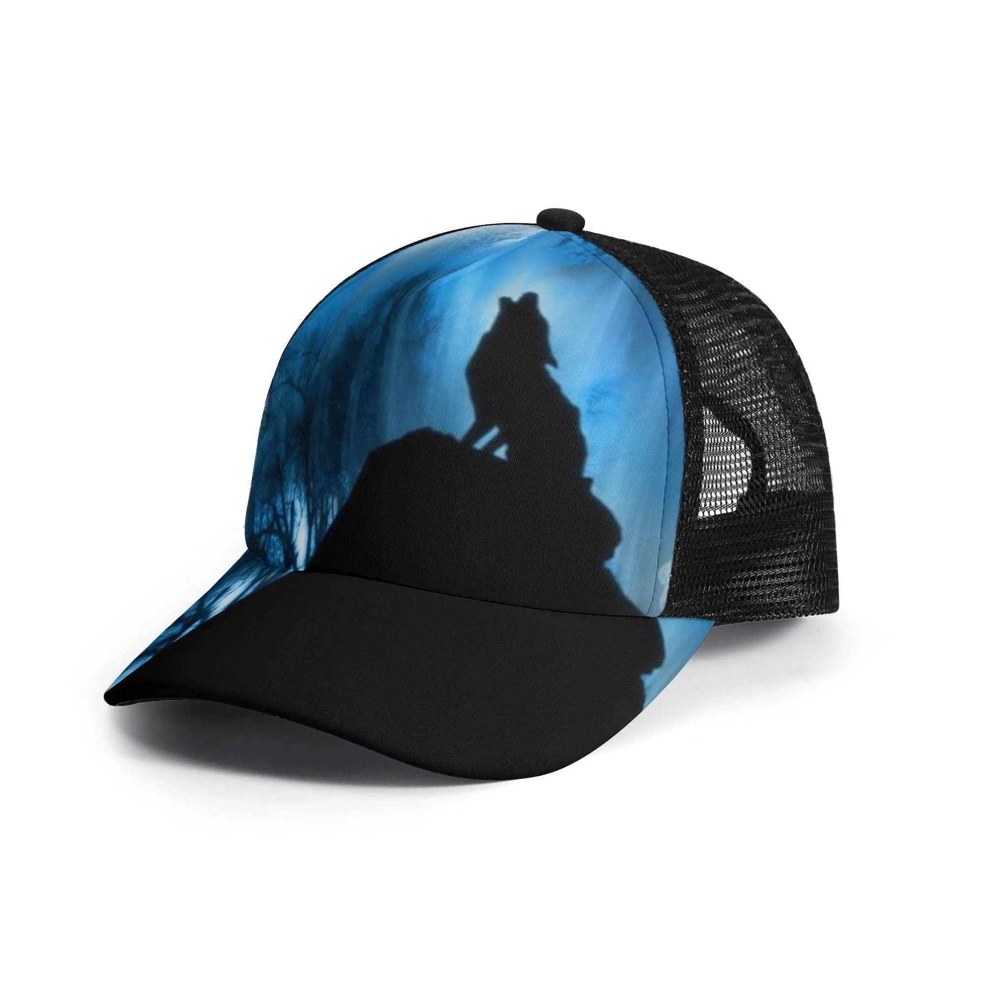 Howling Wolf Kids' Mesh Baseball Caps