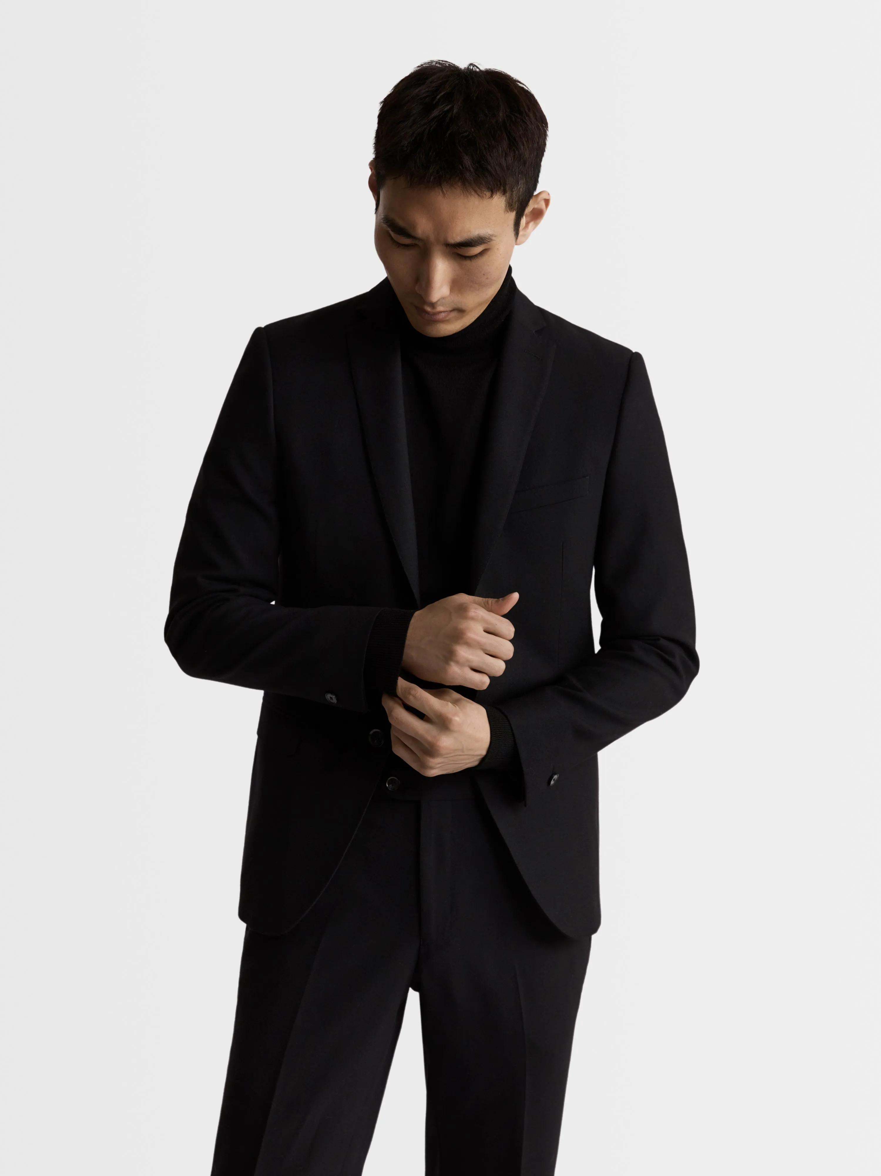 Idol Wool Skinny Black Suit Jacket