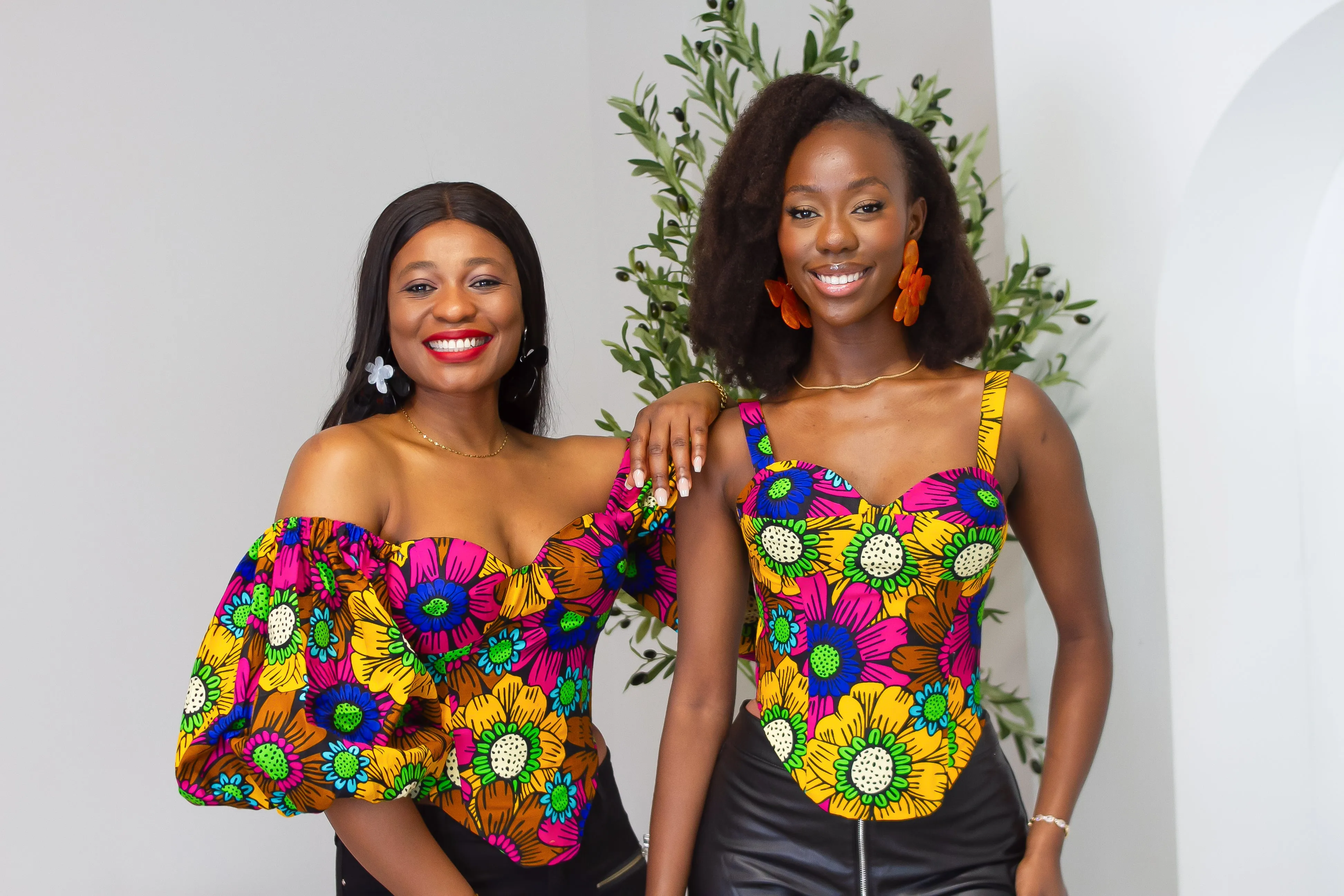 Introducing Off Shoulder African Print Boned Structured Corset Top - Dubem