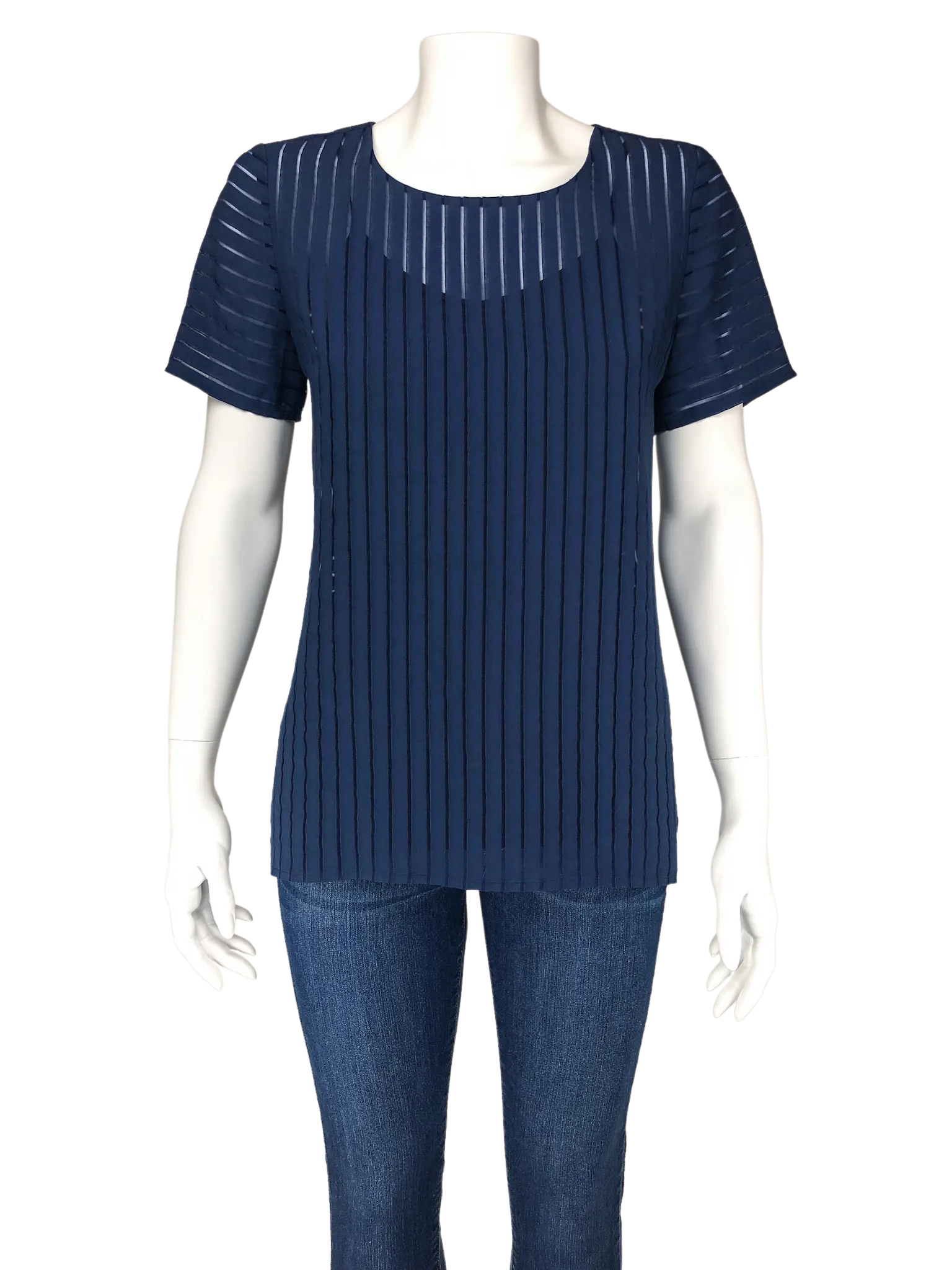 J. Crew, Sheer Stripe Top, Size 4