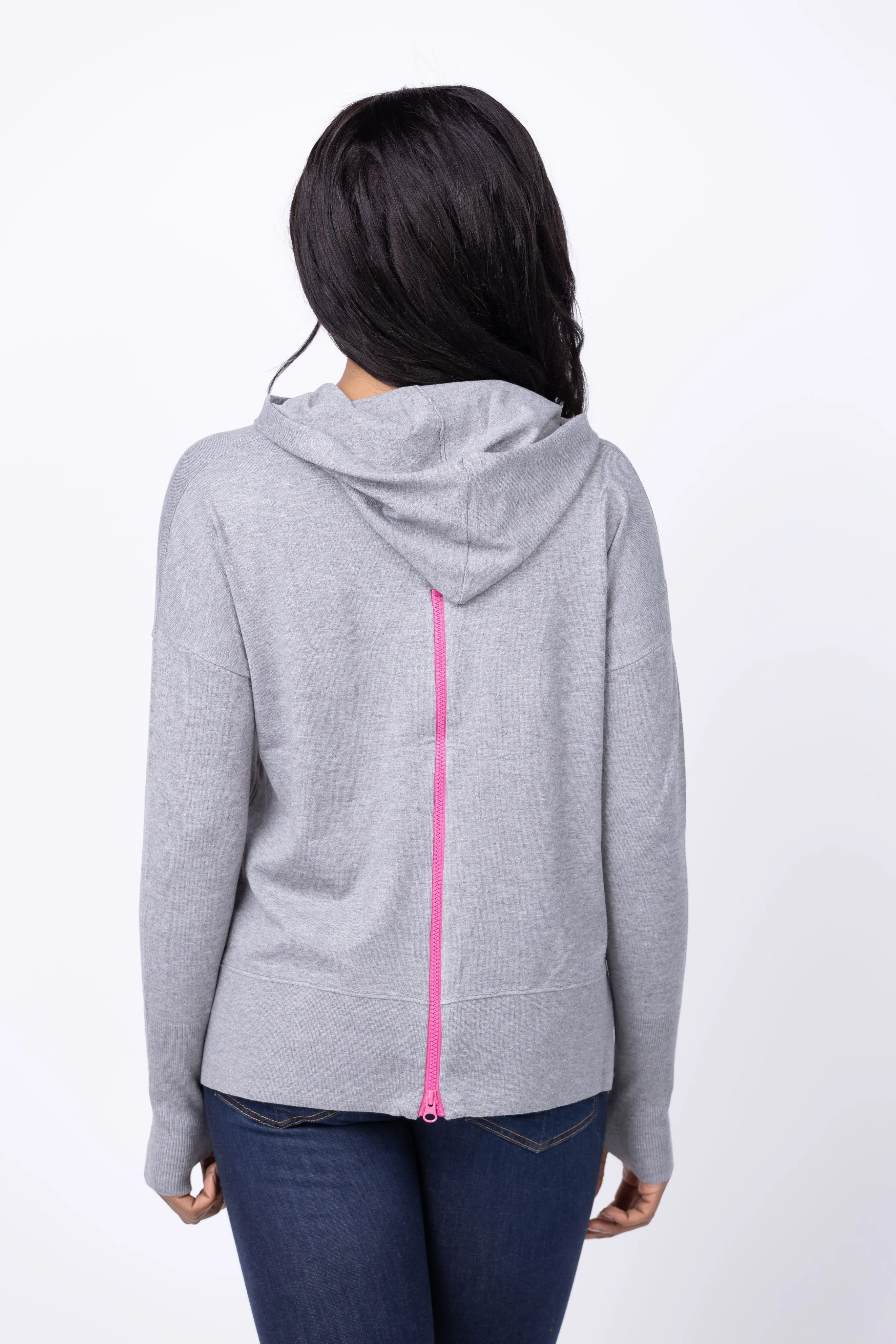 J. Society Hoodie Sweater in Heather/Pink