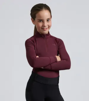 Junior Ombretta Technical Riding Top Wine