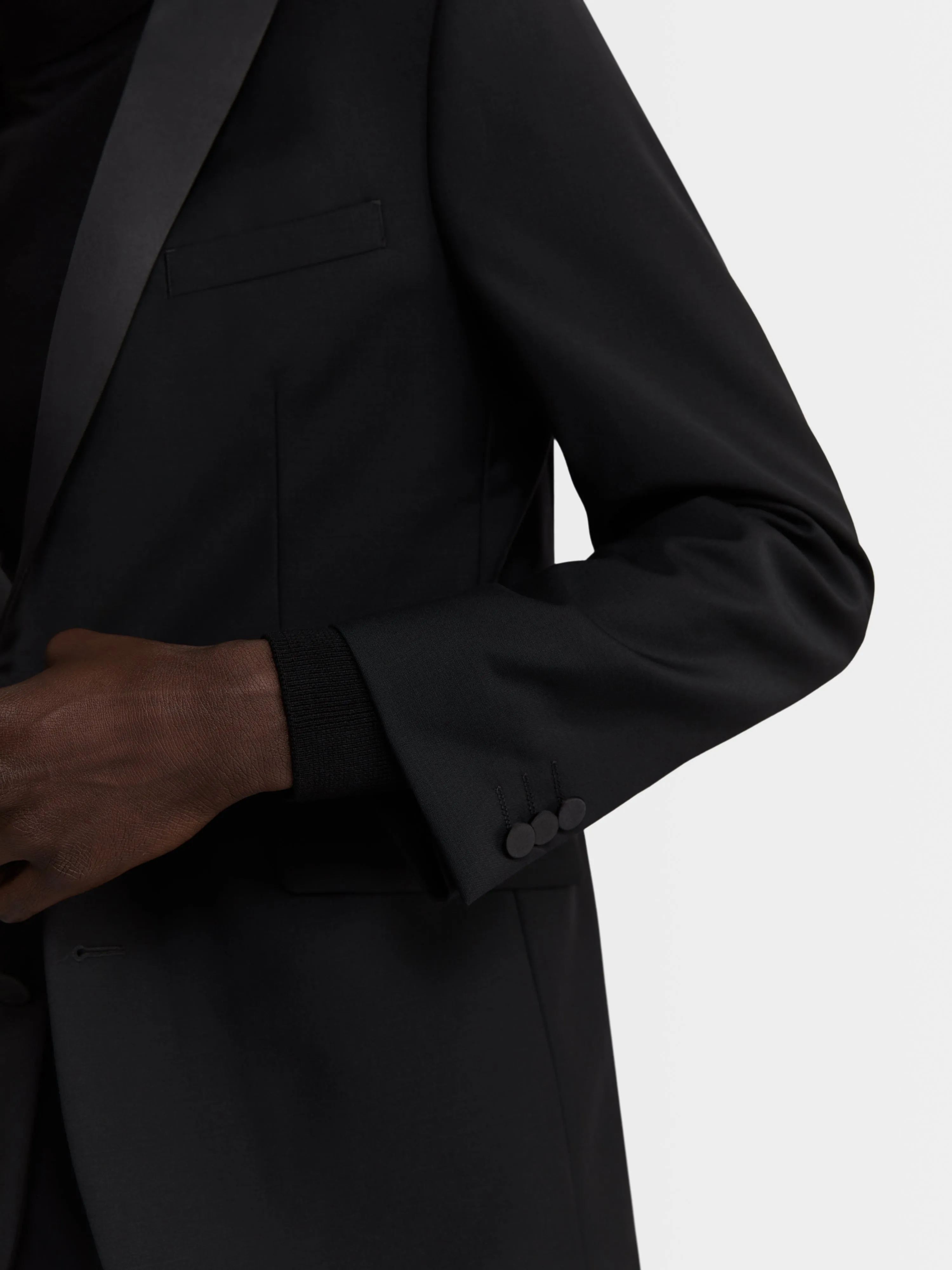 Lancewood Premium Wool Slim Black Dinner Jacket