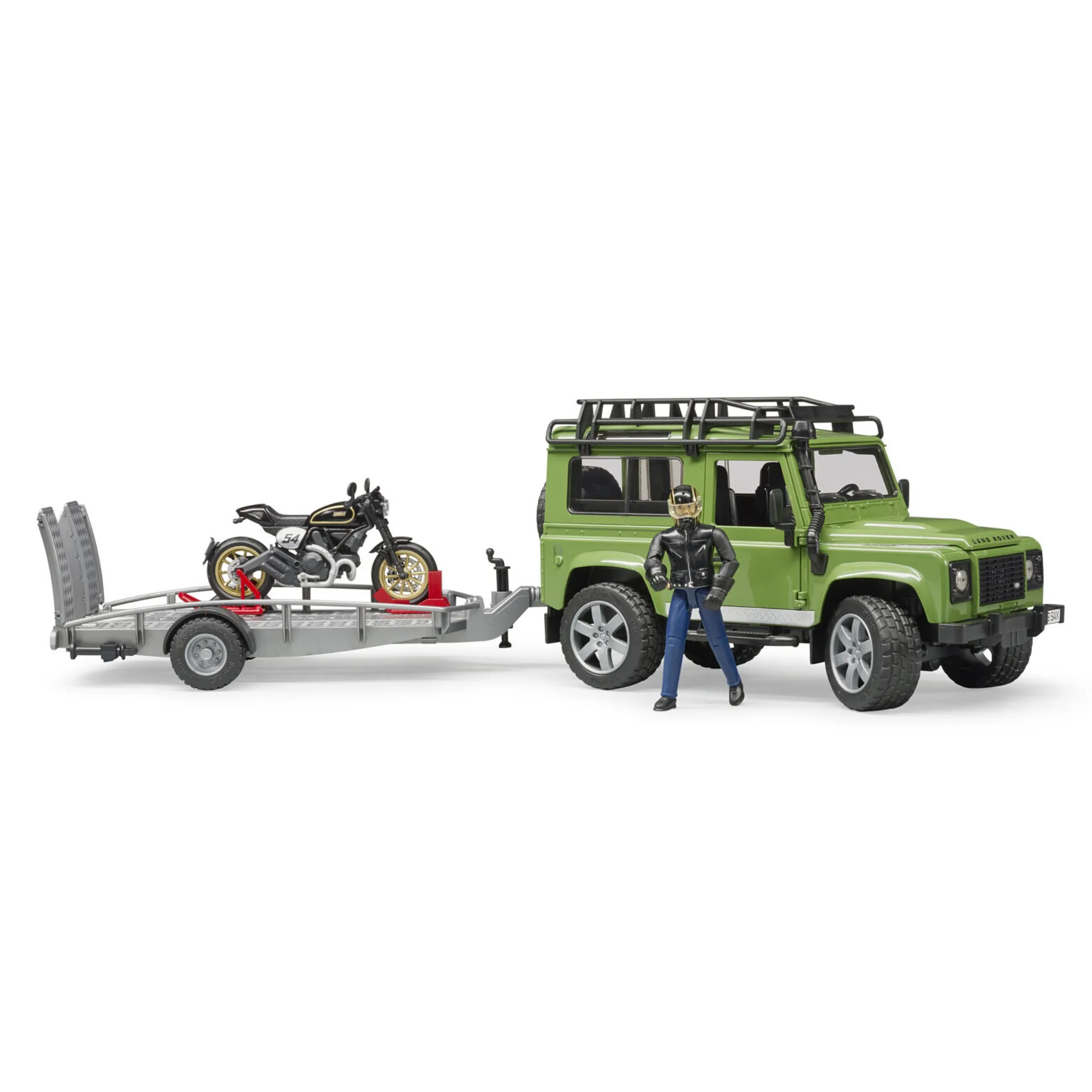 Land Rover Defender, Trailer & Motor Bike