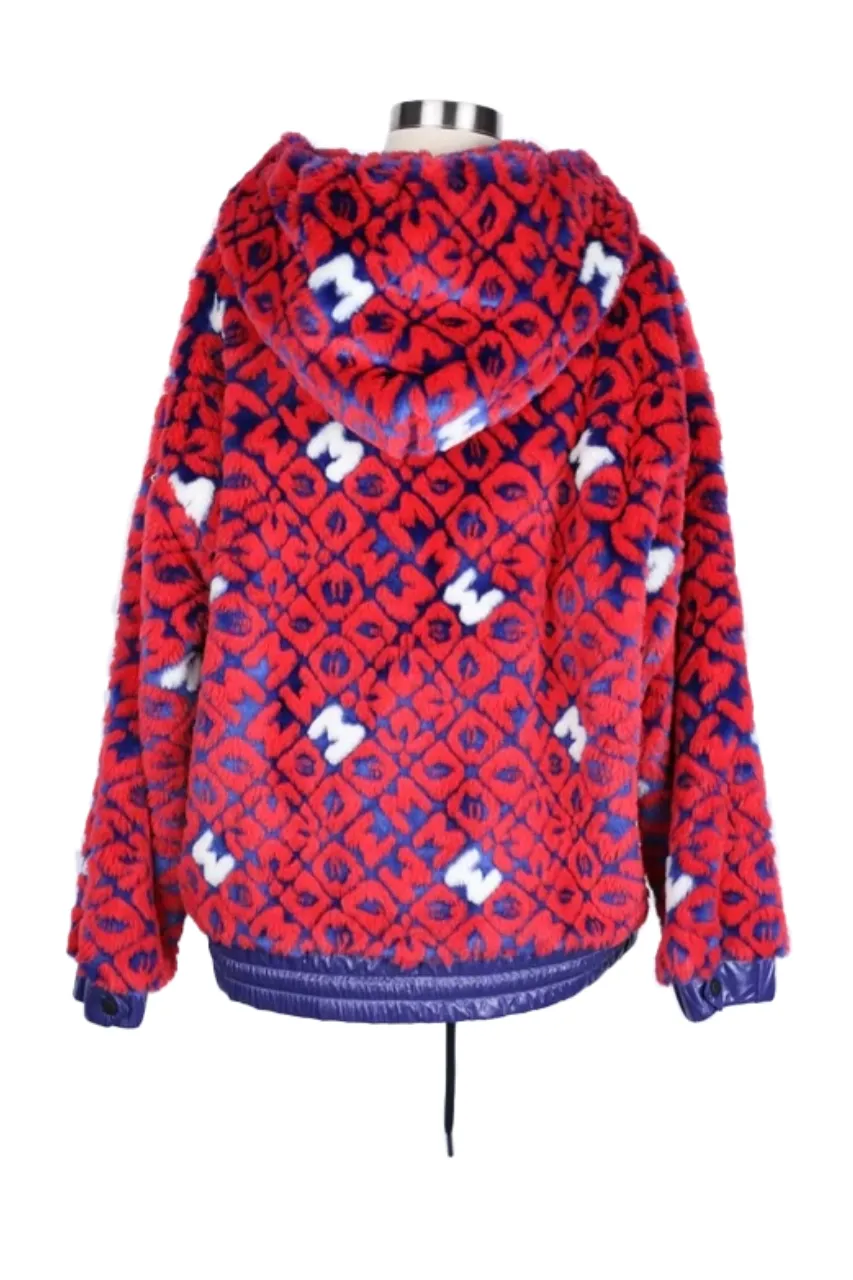 Logo Print Zip Up Sweater