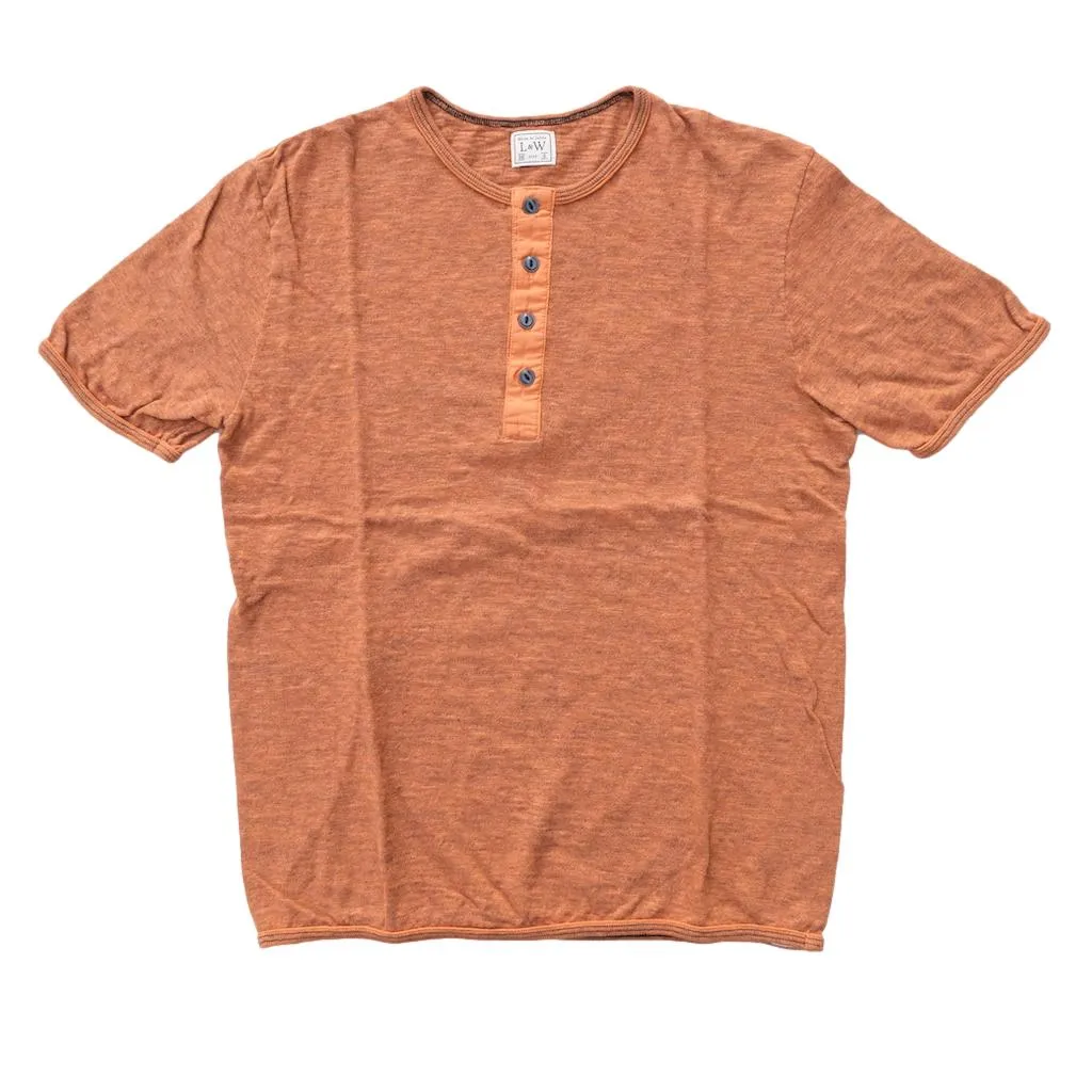 Loop & Weft Super Slub Henley (Orange)