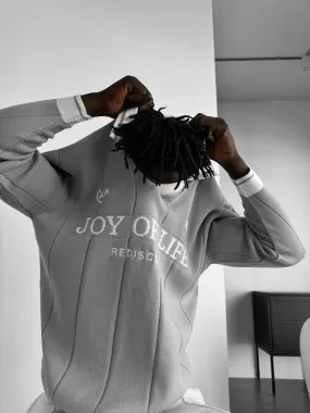 Loose Fit JLR Polo Sweater - Grey