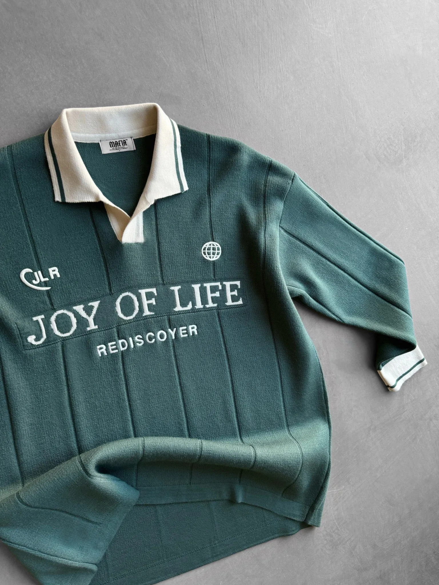 Loose Fit JLR Polo Sweater - Petrol