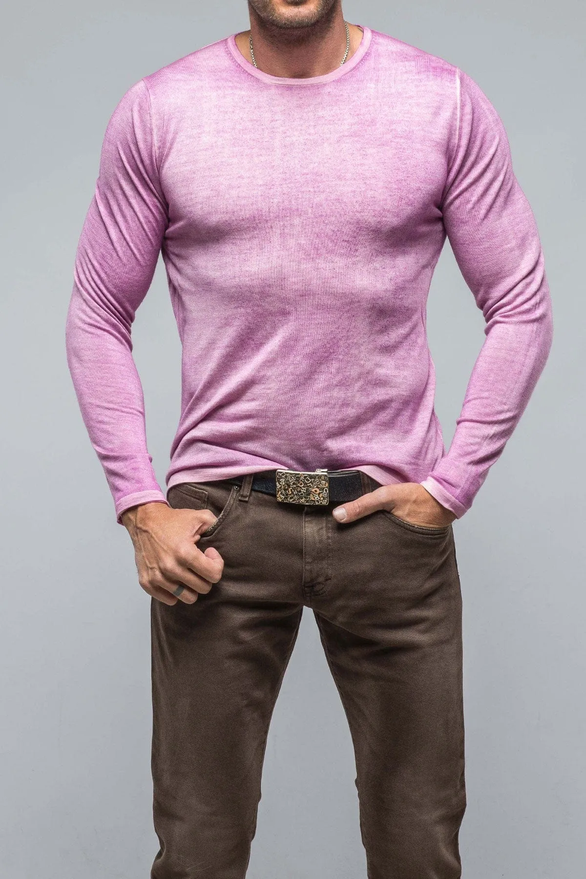 Matteo Cashmere Crew In Purple