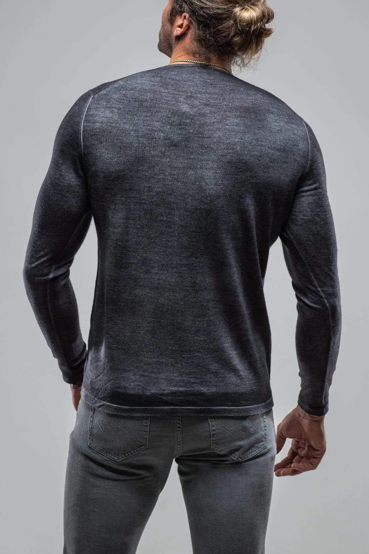 Matteo Cashmere Sweater in Anthracite