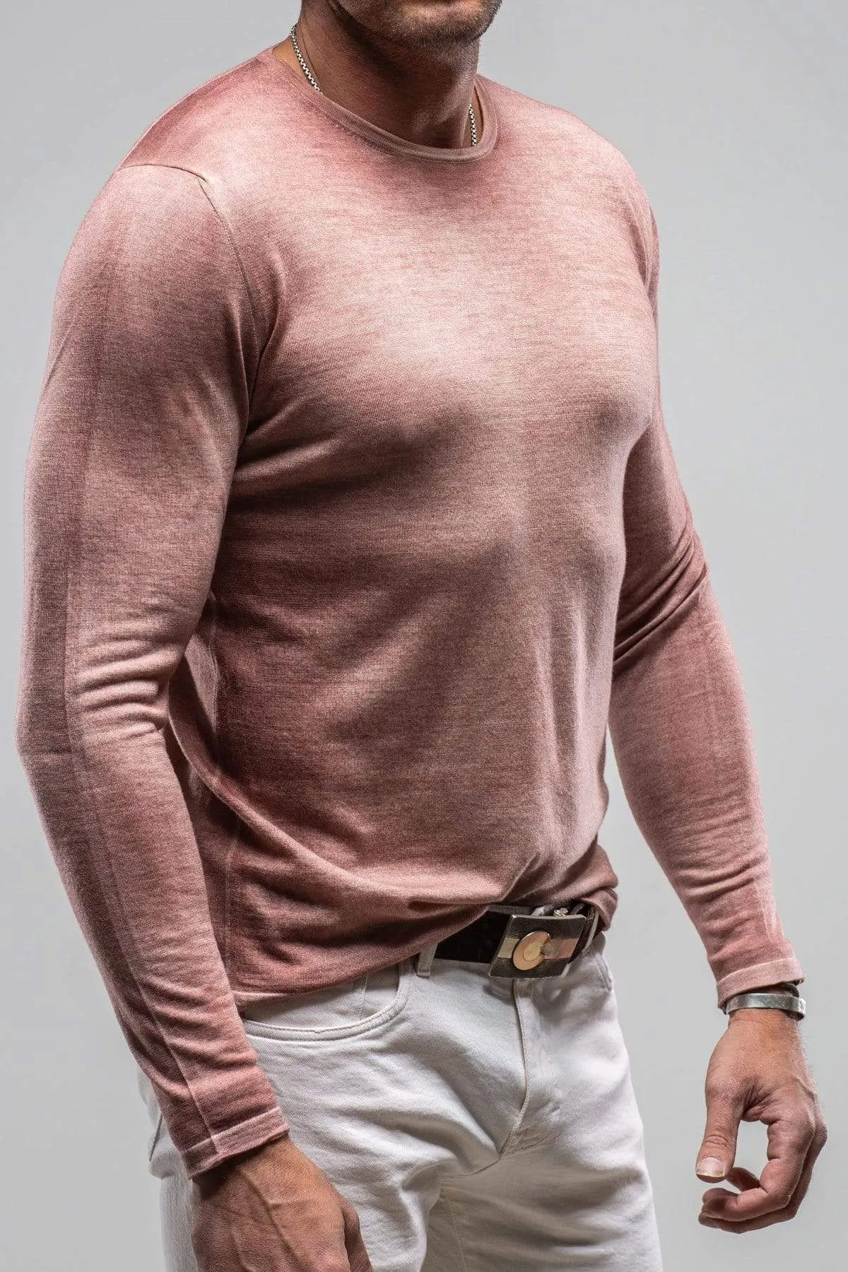 Matteo Cashmere Sweater in Dusty Rose