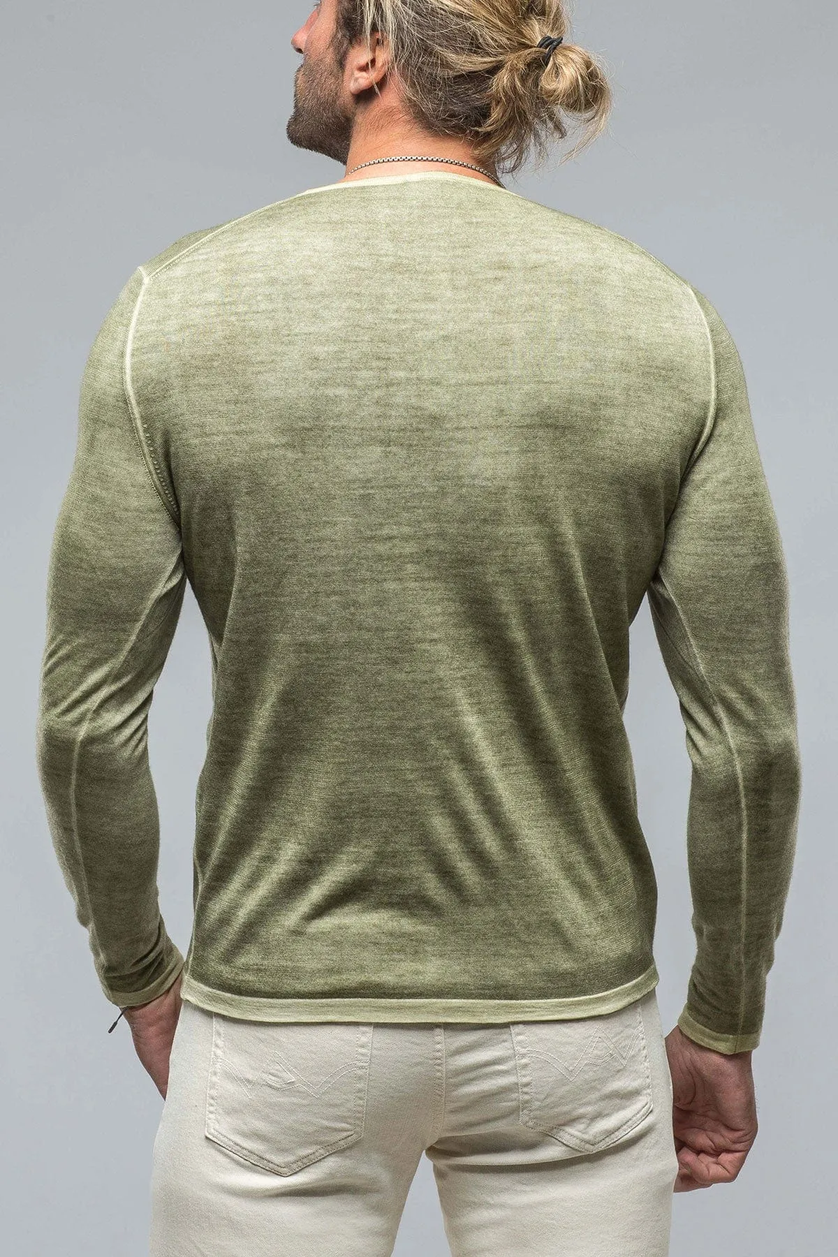 Matteo Cashmere Sweater in Olive