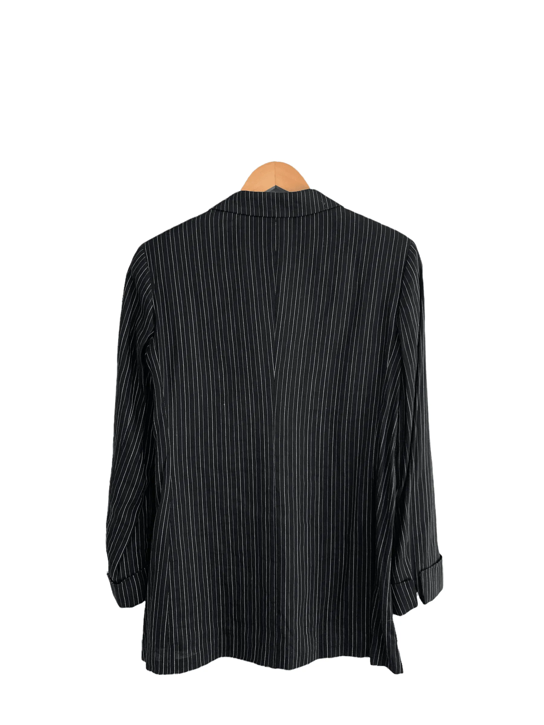 Max Mara Black Stripe Linen Jacket UK Size 16