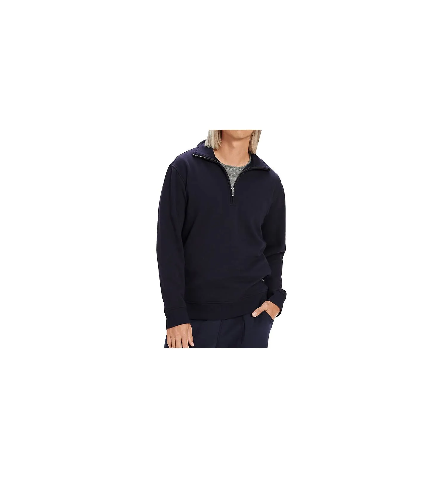 Men's Apparel UGG ZEKE Half Zip Pullover Sweater 1116625 NAVY