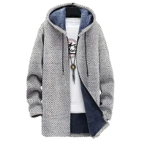 MEN'S PRINTED HOODED FLEECE JACKET 11743729YM