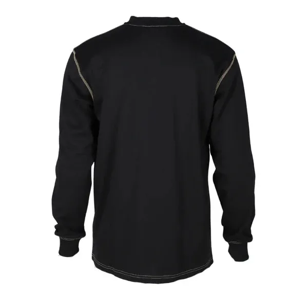 MFRCSHNLY-BLK Men's FR Henley T-Shirt