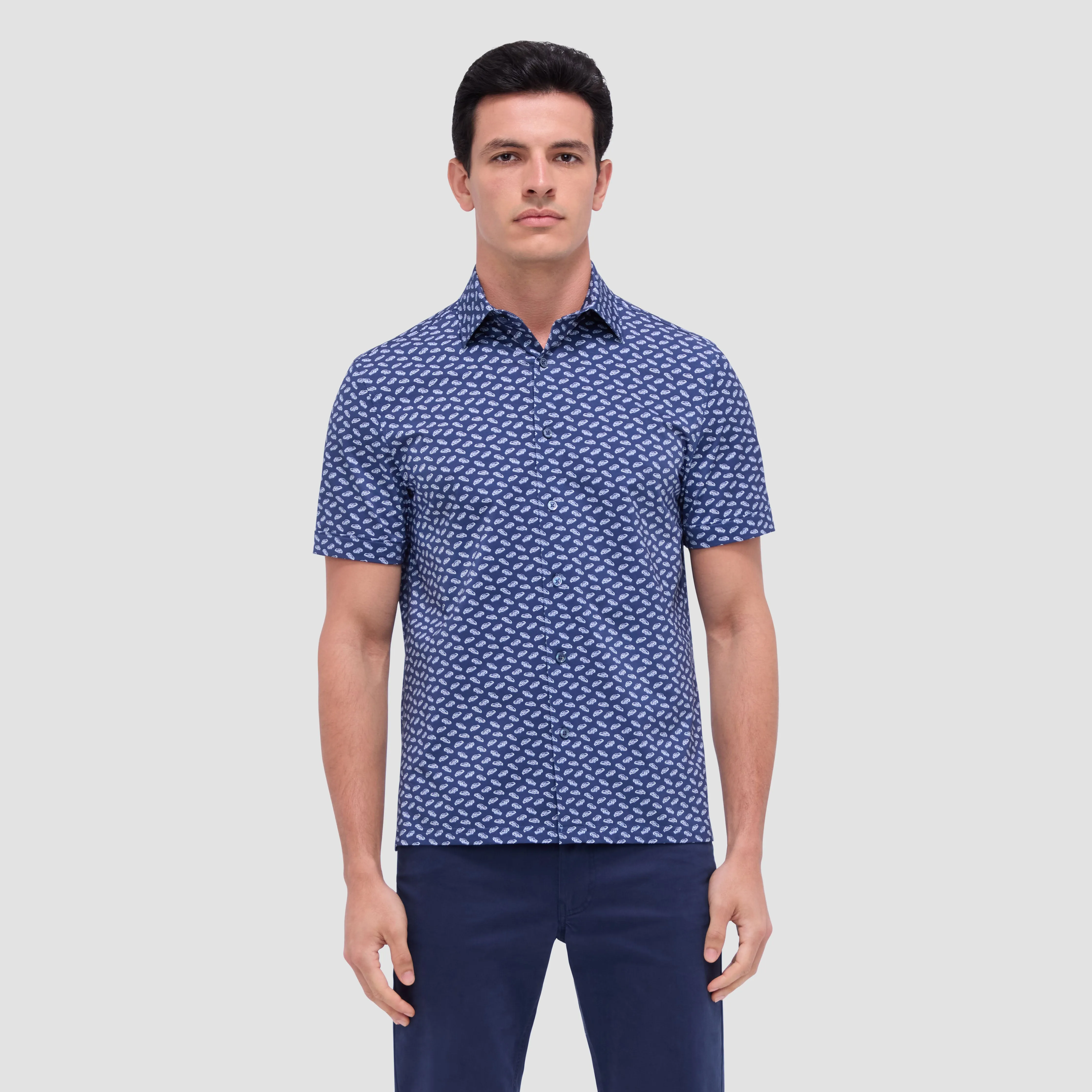 Milo Car Print OoohCotton Short Sleeve Shirt