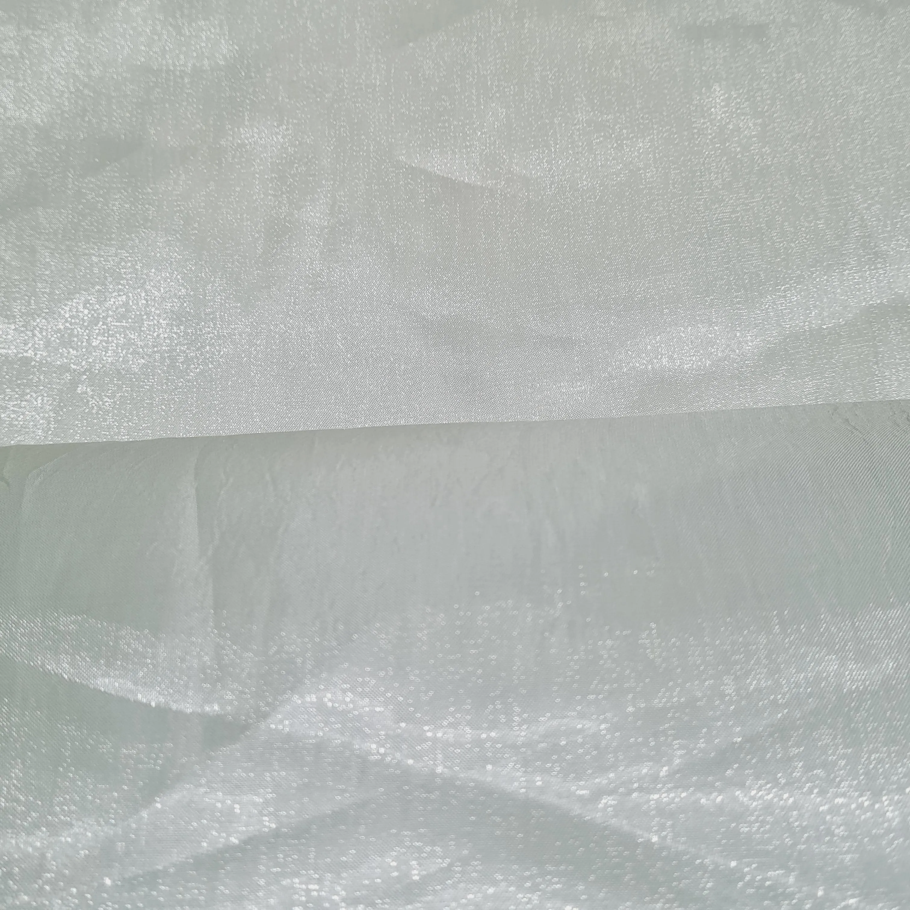 Moss Green Solid Satin Organza Fabric