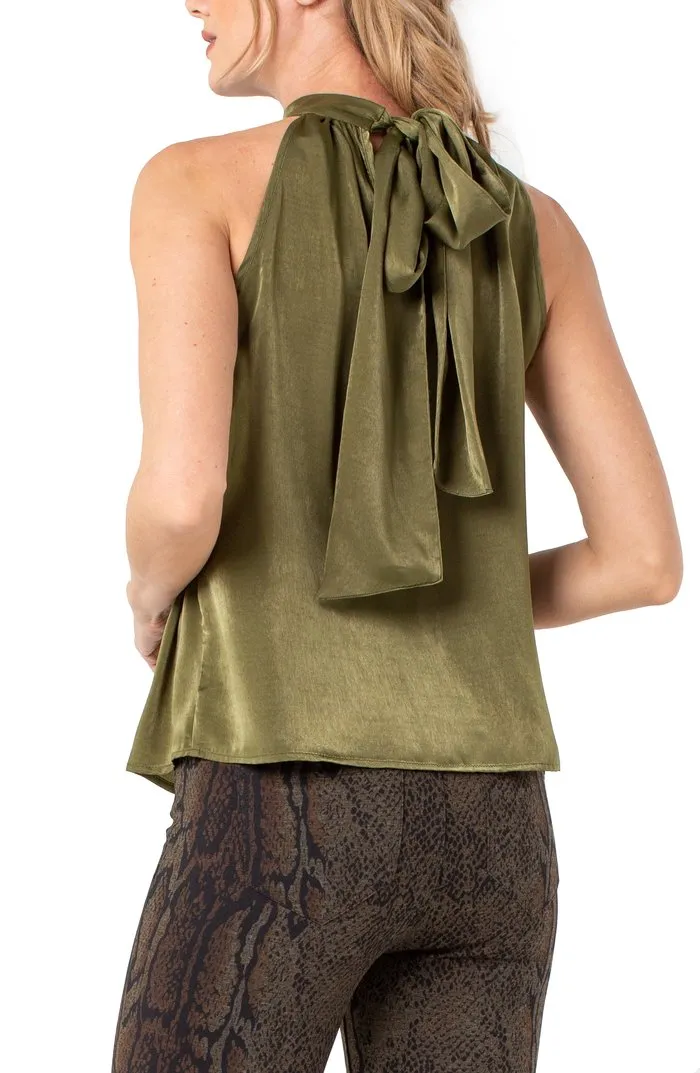 Neck Tie Top - Olive