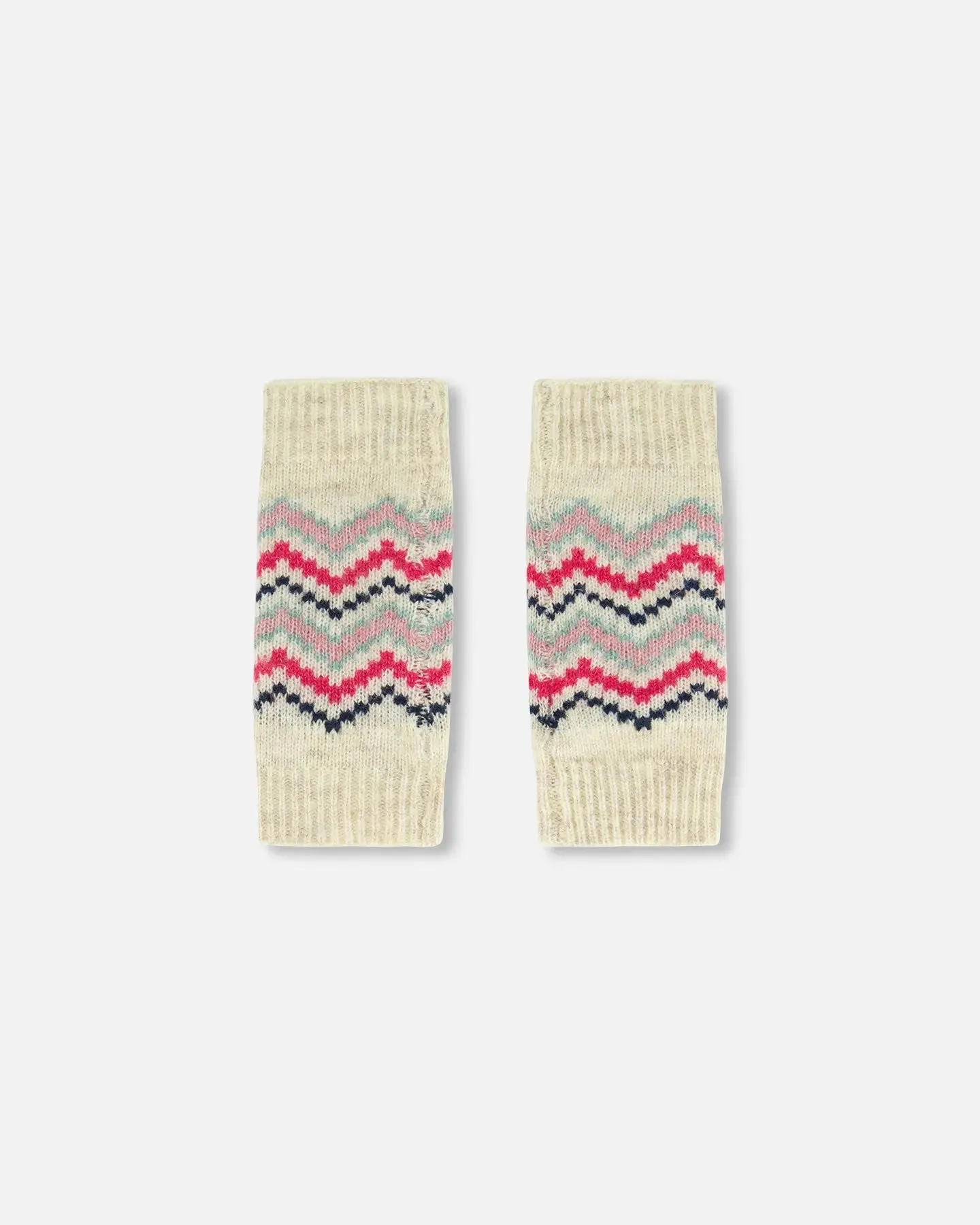 Norwegian Jacquard Leg Warmers Beige Mix